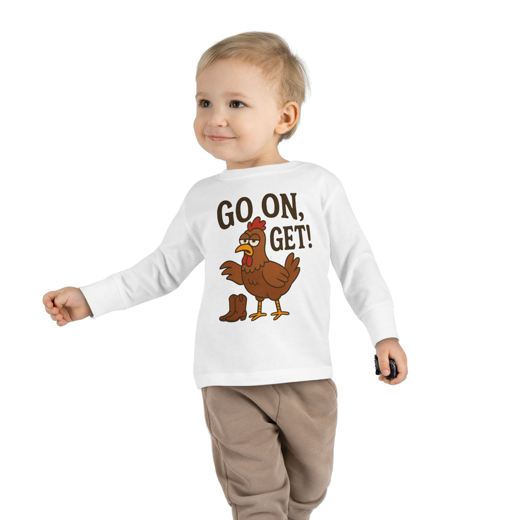 Go On Get Funny Chicken Youth Shirt