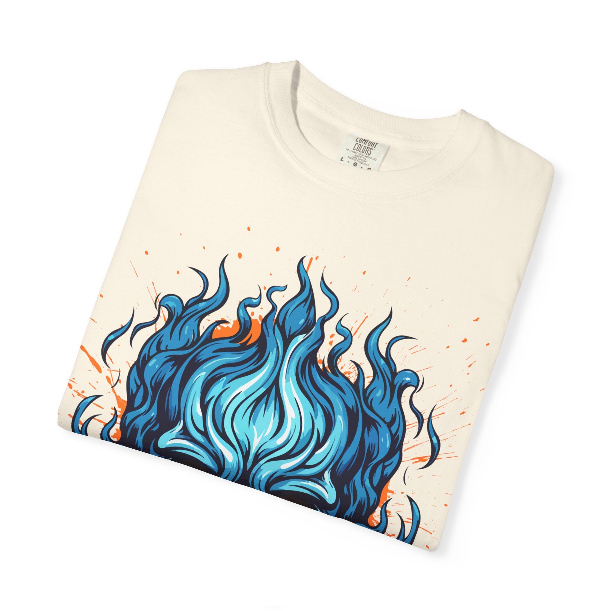 Flame Skull Graphic T-Shirt | Unisex Apparel for Rock Lovers, Halloween Costume, Edgy Style, Concert Fashion, Gift for Him/Her