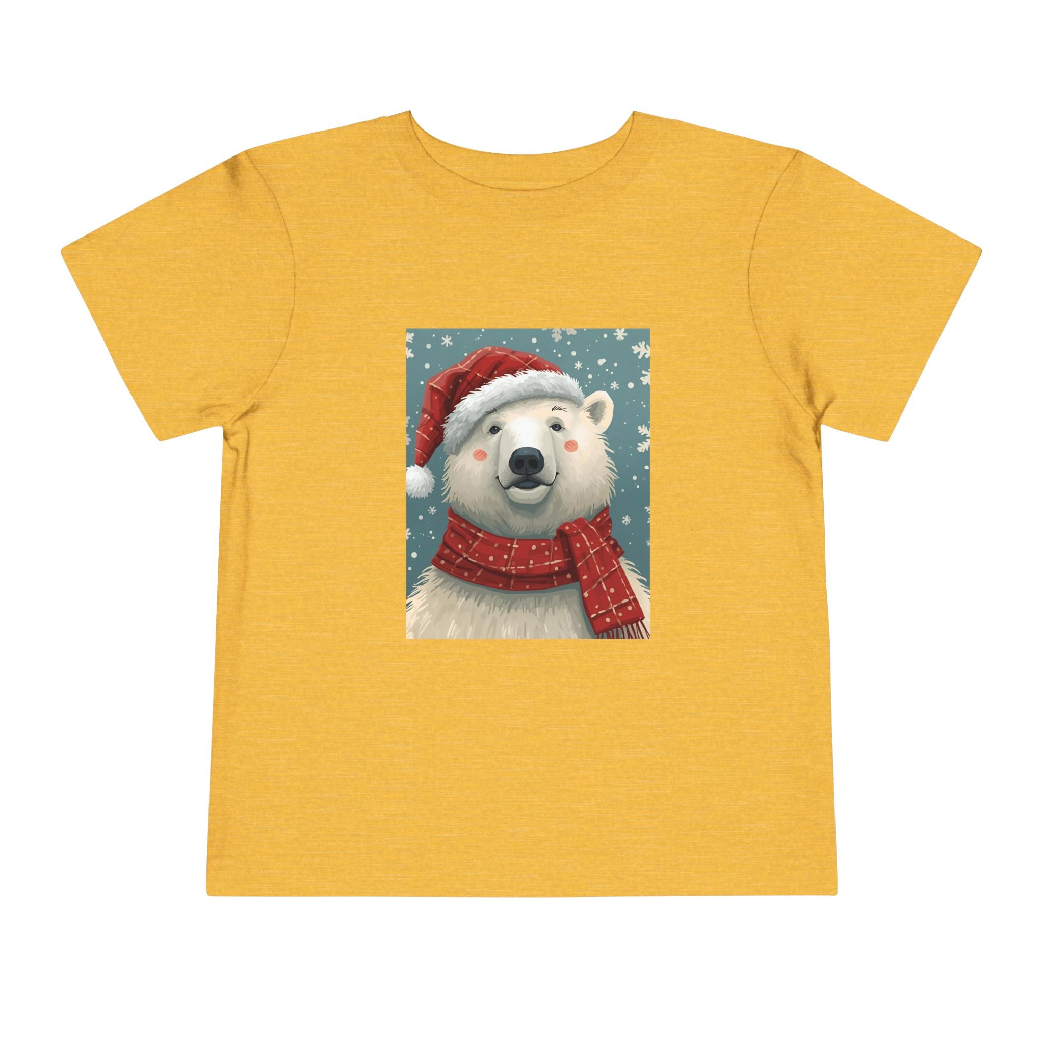 Adorable Holiday Polar Bear Toddler Tee, Christmas Gift, Cute Winter Shirt, Kids Fashion, Seasonal Apparel