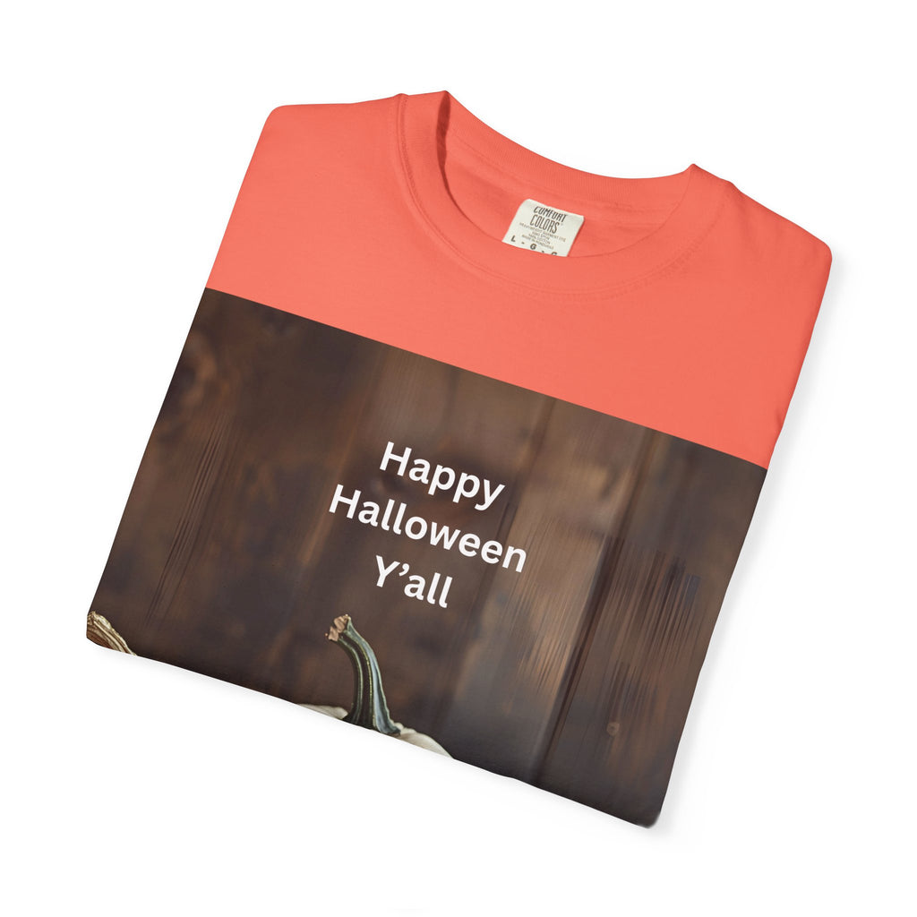 Happy Halloween Y'all T-shirt, Fall Pumpkin Tee, Unisex Halloween Apparel, Cute Halloween Gift, Autumn Wardrobe Essential