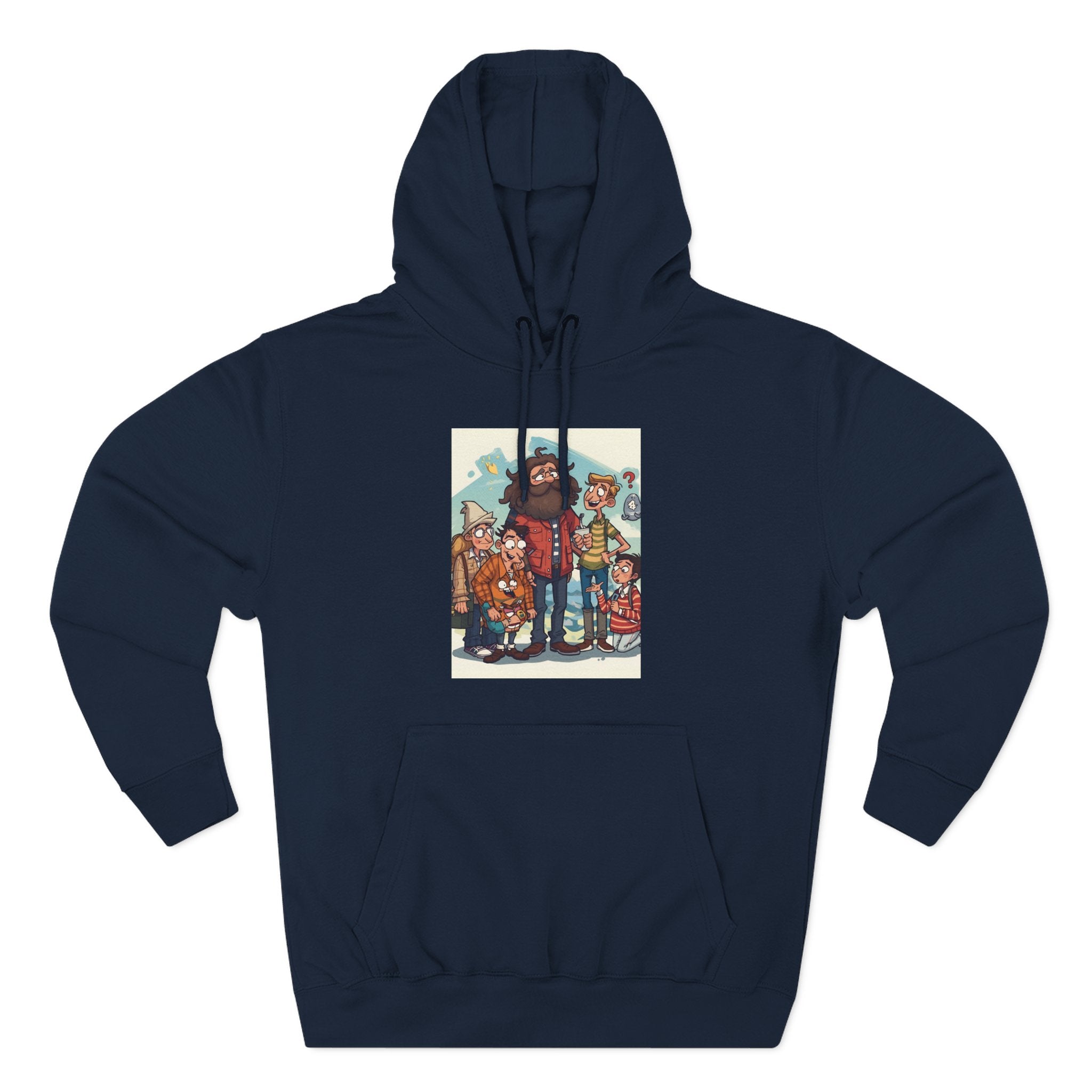 Cozy Family Fun Hoodie, Three-Panel Fleece Sweatshirt, Gift for Parents, Casual Wear, Holiday Apparel, Winter Fashion