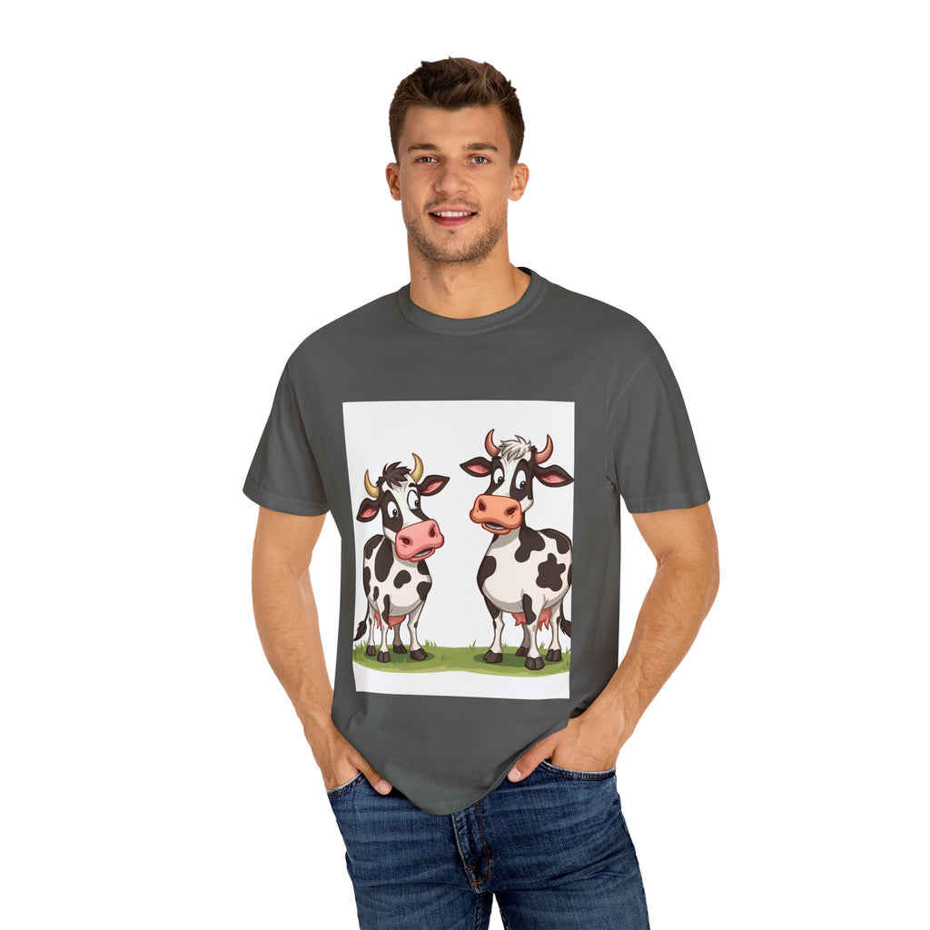 Cute Cows Unisex T-Shirt, Cute Cow Graphic Tee, Animal Lover Gift, Casual Wear, Birthday Present, Fun Farm Shirt