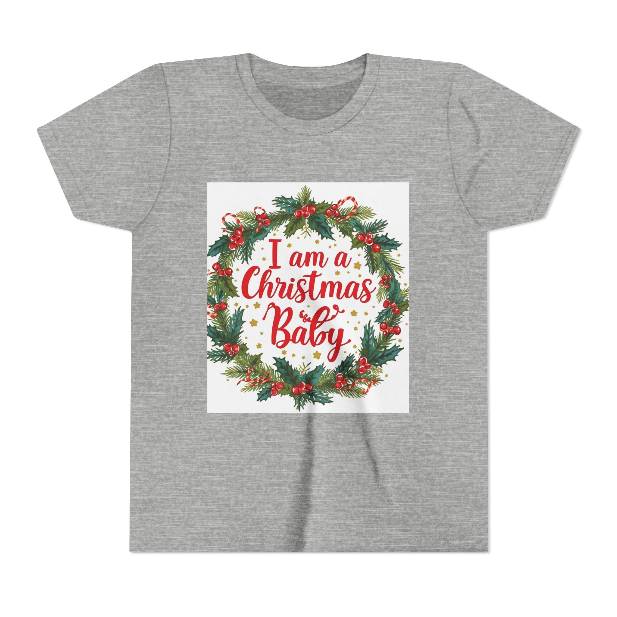 I Am A Christmas Baby Youth Short Sleeve Tee