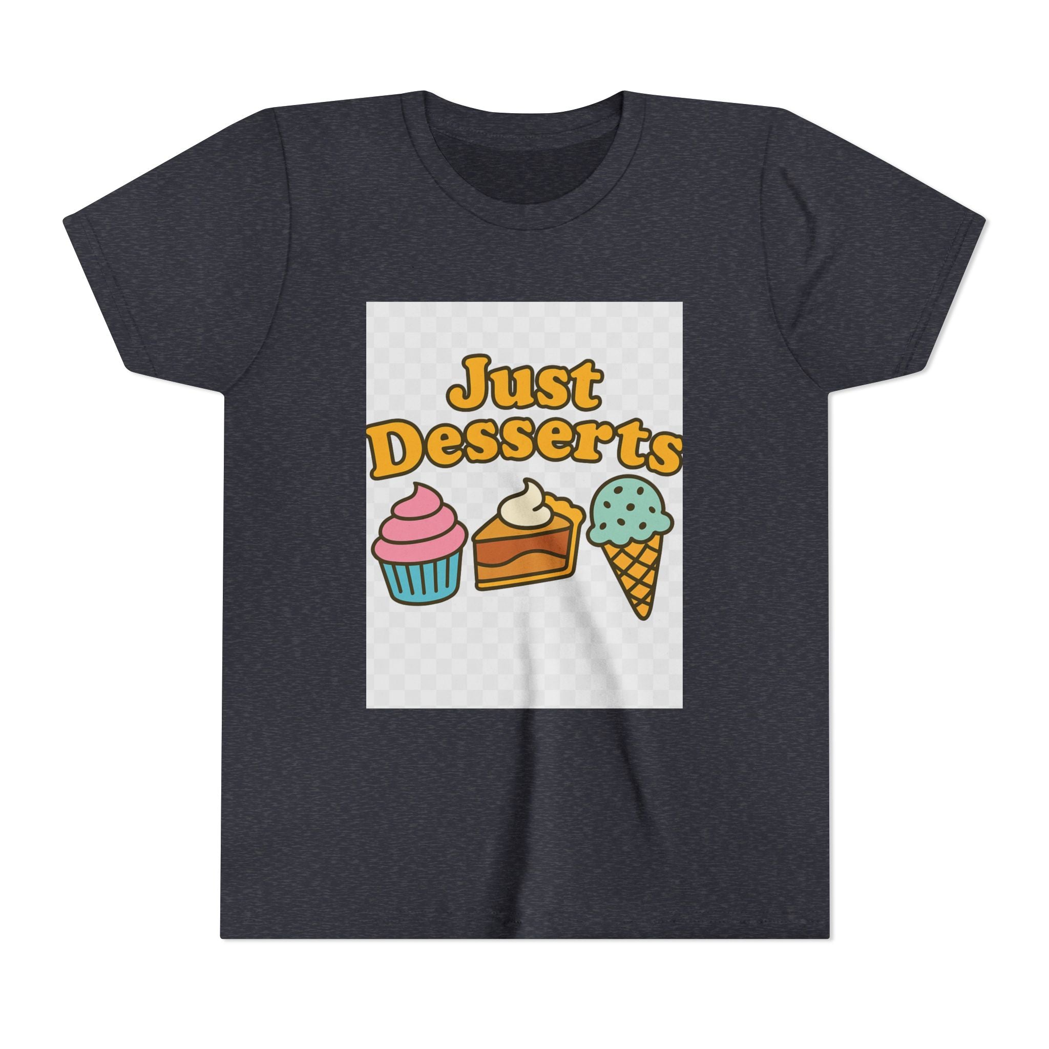 Youth Short Sleeve Tee - Just Desserts Ice Cream and Cupcake Graphic T-Shirt