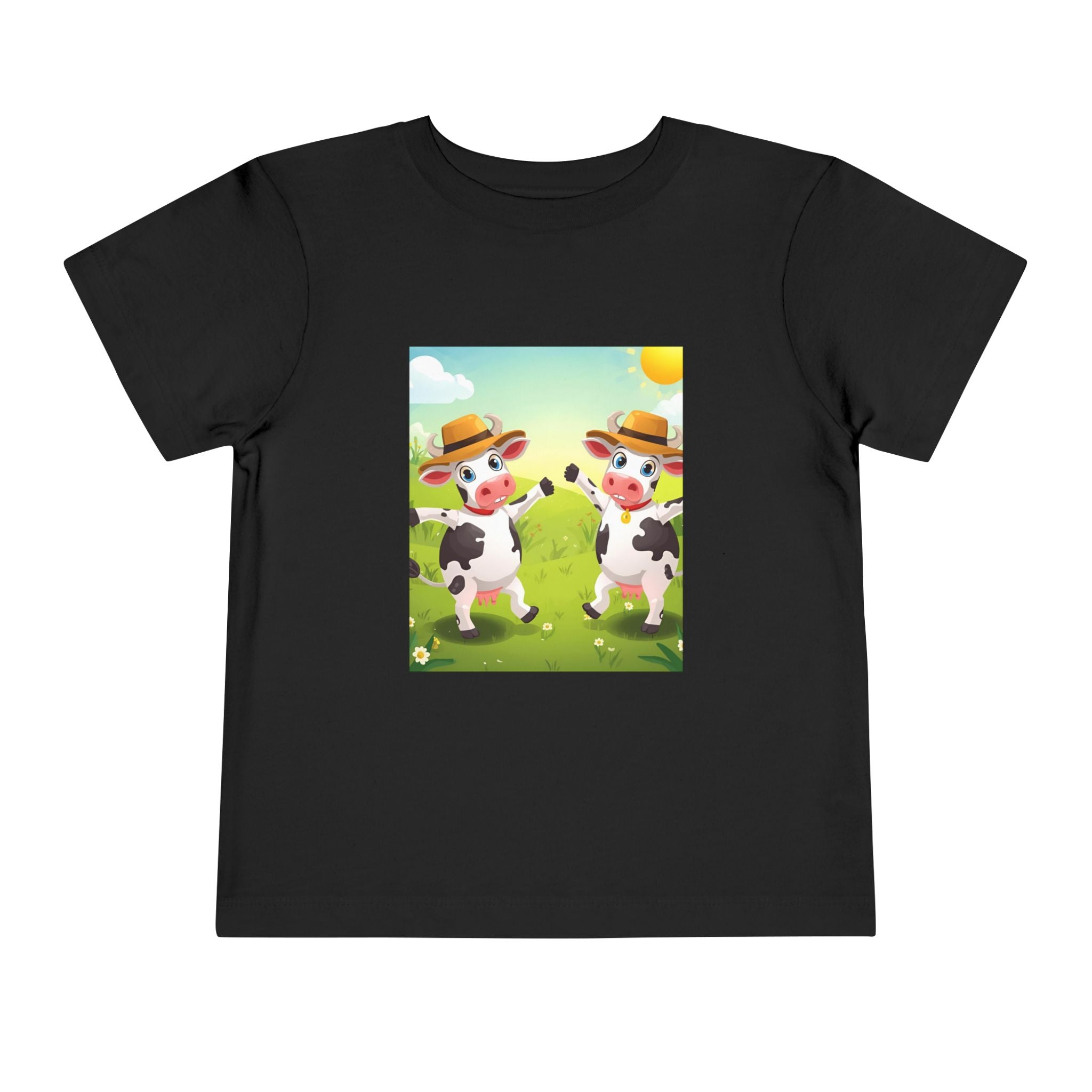 Cute Cow Fun Farm Toddler Short Sleeve Tee