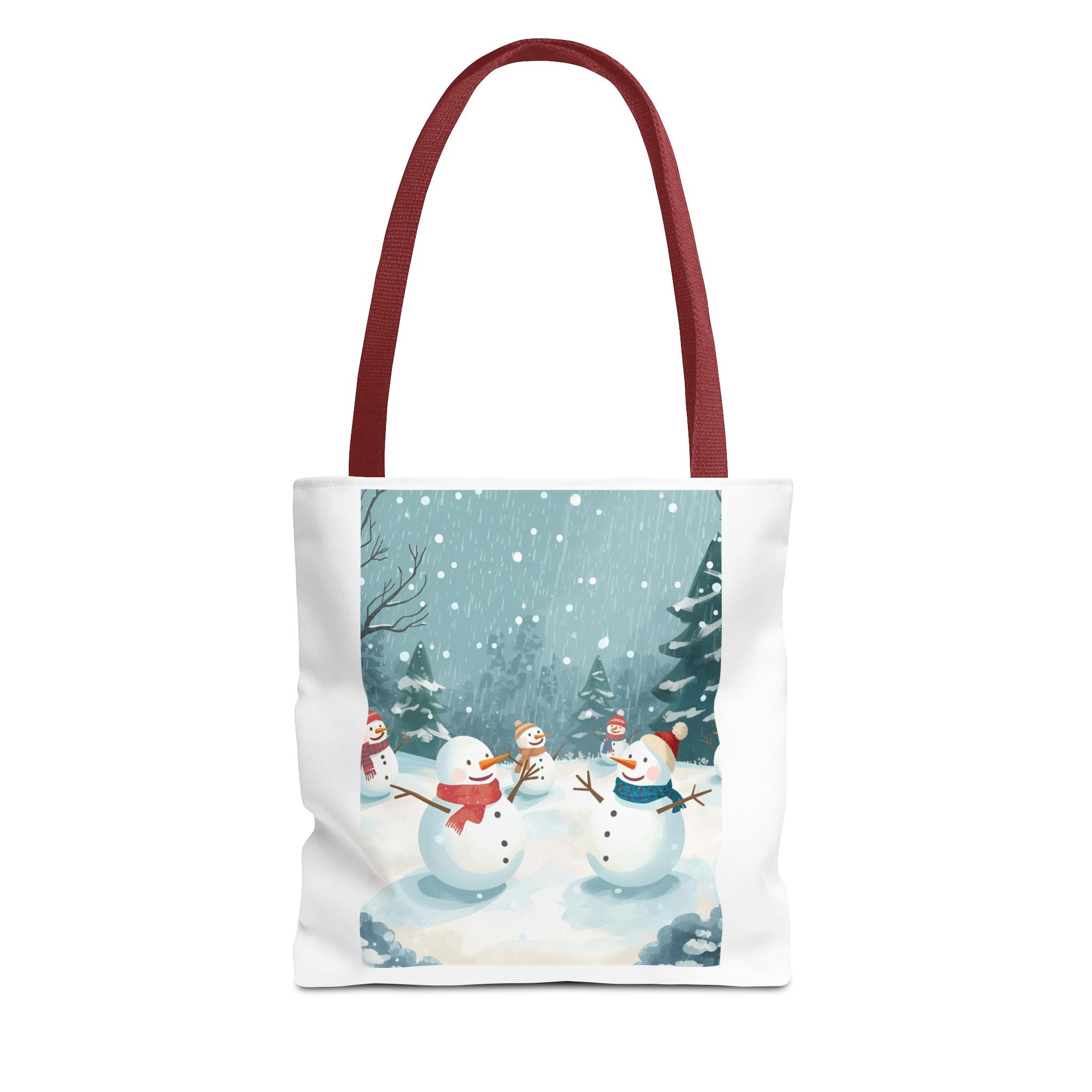 Christmas Winter Wonderland Tote Bag, Snowman Design, Holiday Shopping Bag, Christmas Gift, Reusable Eco Bag, Festive Accessory