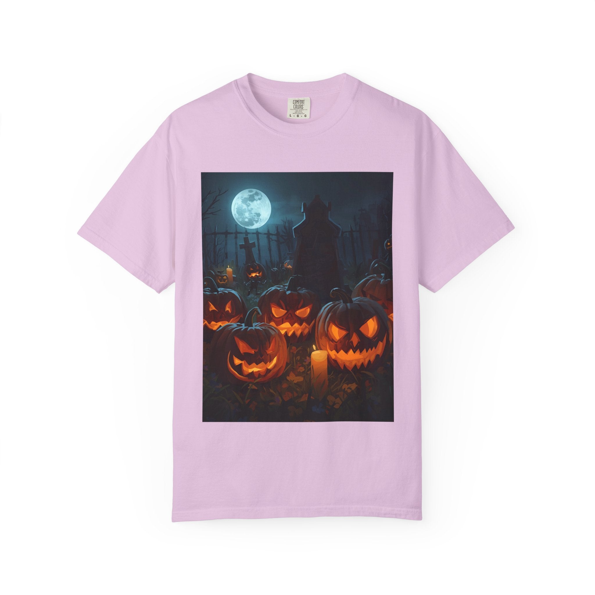 Scary Halloween Pumpkin Unisex Garment-Dyed T-shirt