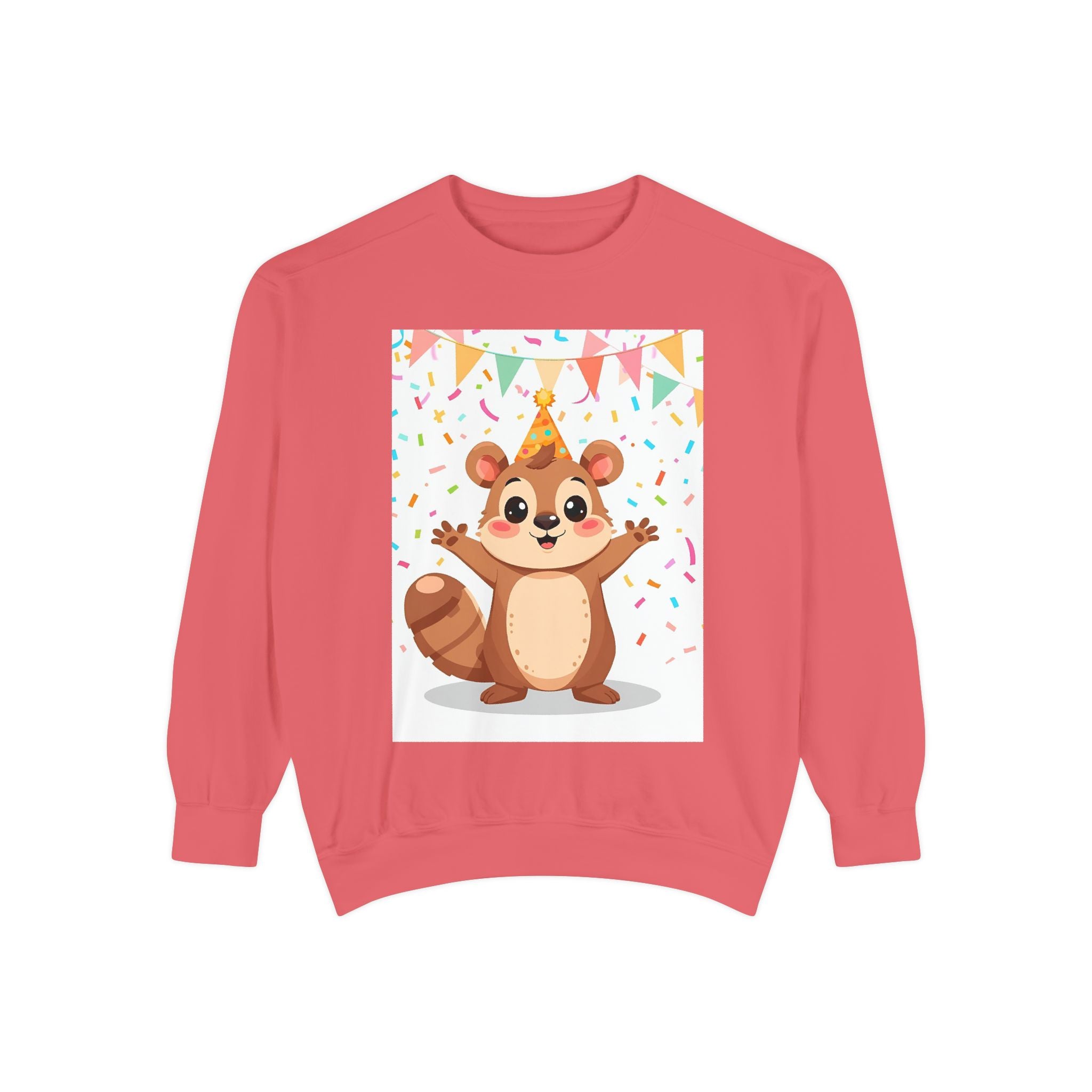Party Animal With Squirl Unisex Garment-Dyed Sweatshirt