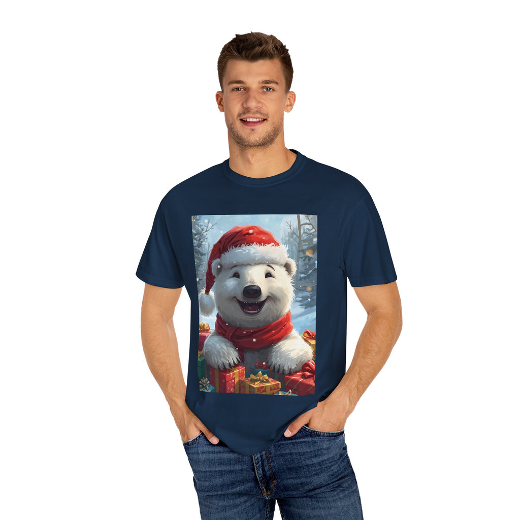 Christmas Polar Bear T-Shirt, Holiday Tee, Winter Apparel, Gift For Animal Lovers, Festive Casual Wear