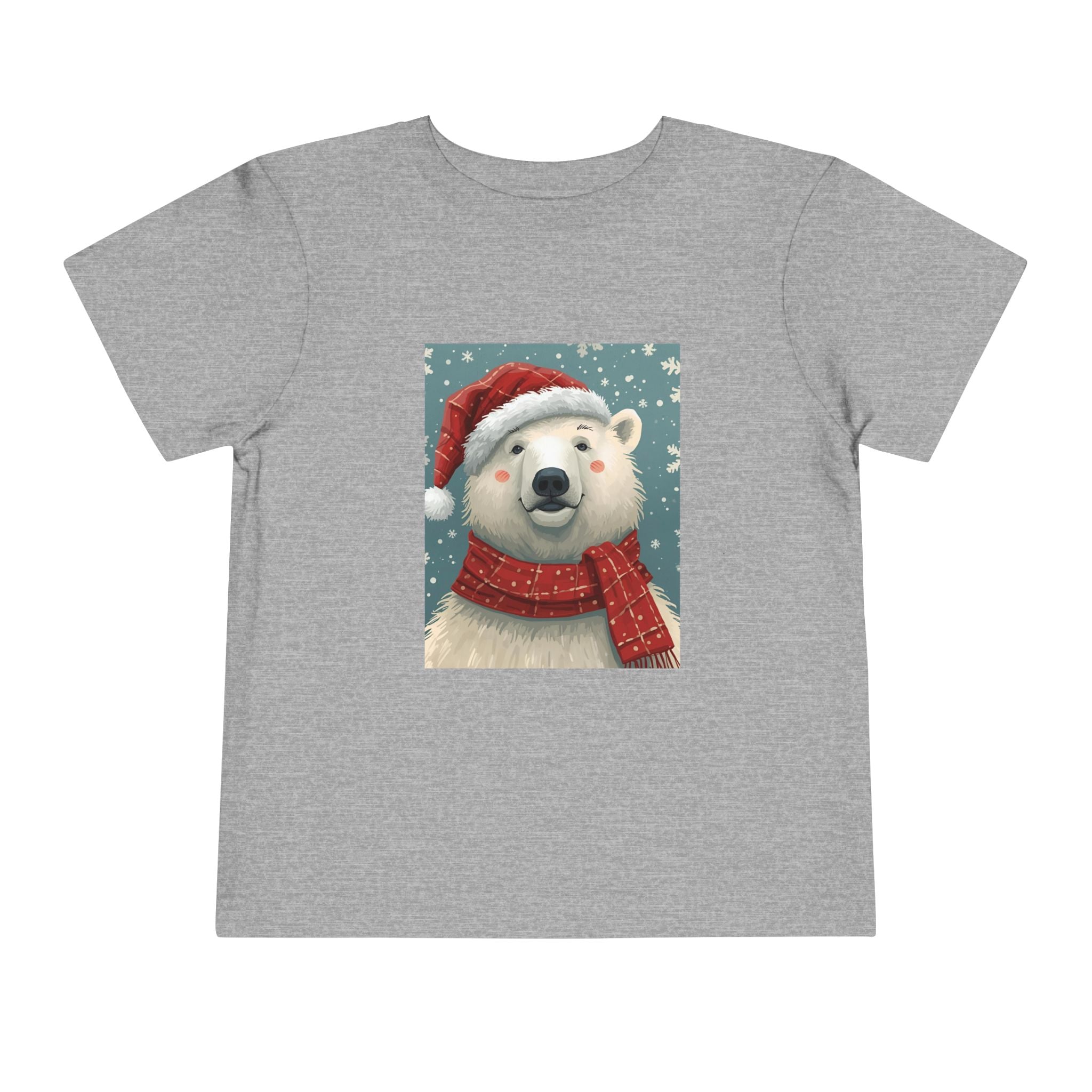 Adorable Holiday Polar Bear Toddler Tee, Christmas Gift, Cute Winter Shirt, Kids Fashion, Seasonal Apparel