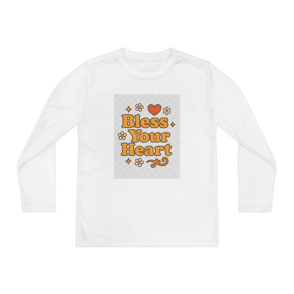 Bless Your Heart Youth Long Sleeve Competitor Tee