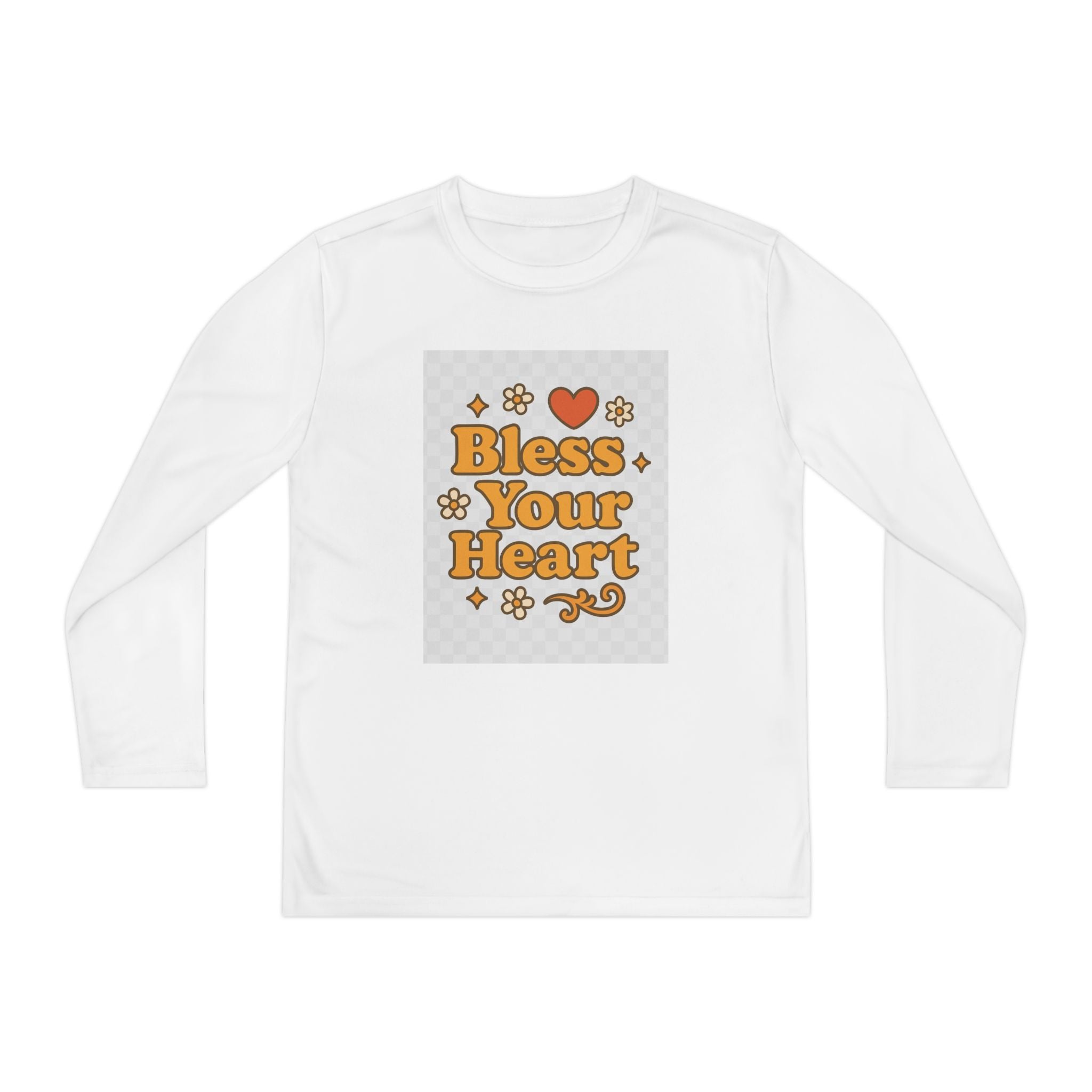 Bless Your Heart Youth Long Sleeve Competitor Tee