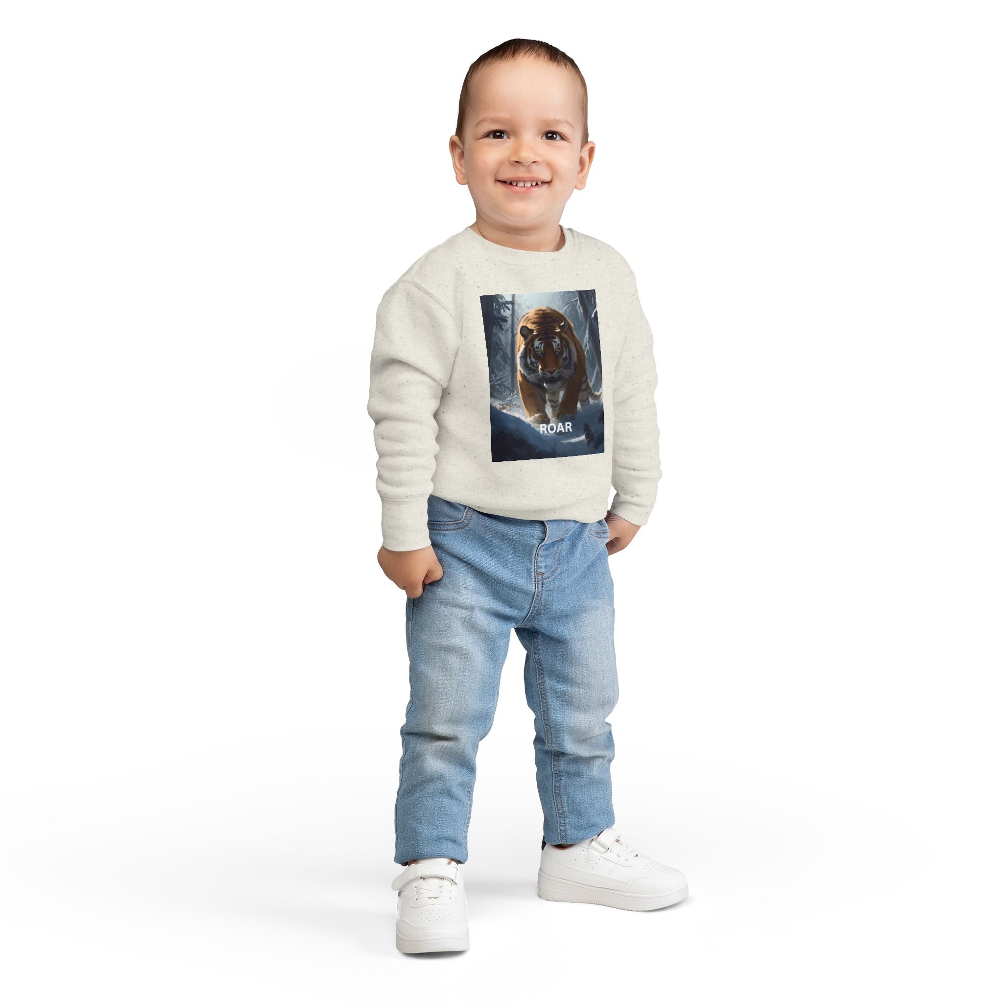 Tiger Roar Snow Toddler Sweatshirt