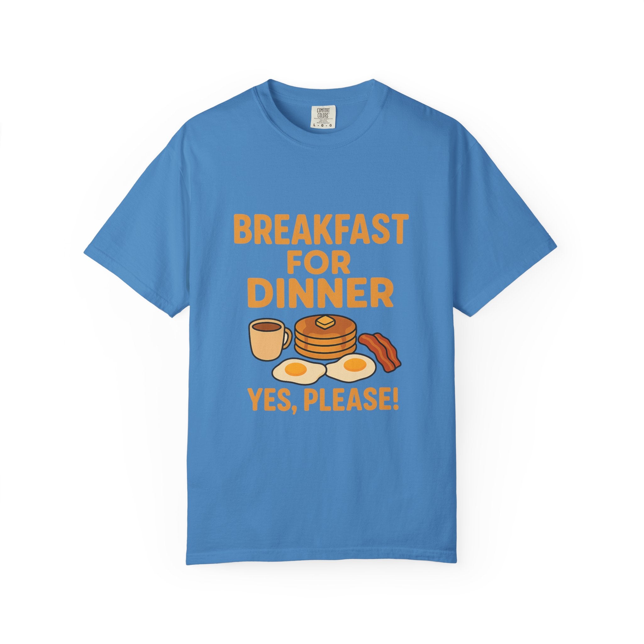 Whimsical Breakfast For Dinner T-Shirt, Foodie Gift, Funny Dinner Shirt, Comfort Wear, Casual Tee for Food Lovers