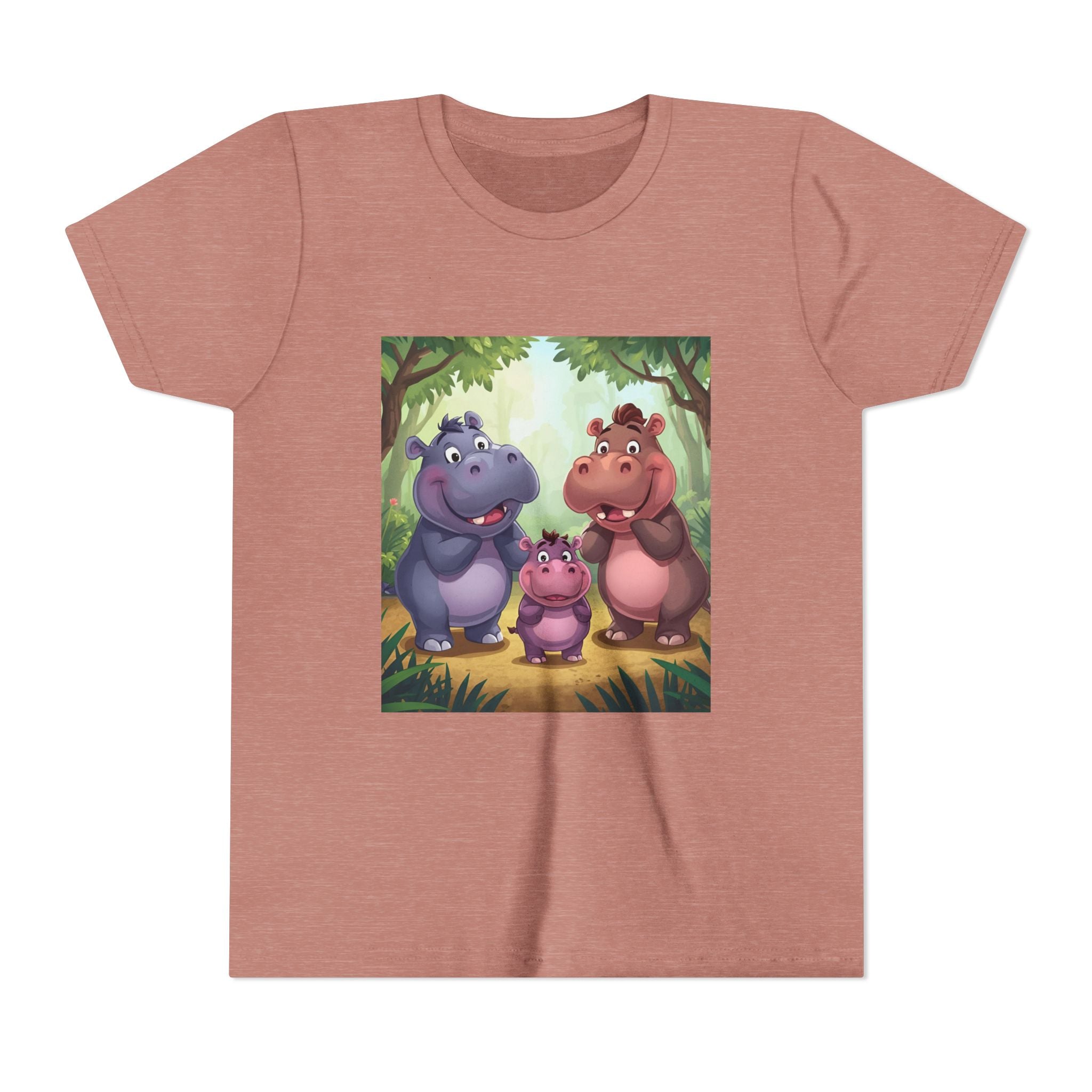 Hippo Cute Youth Short Sleeve Tee