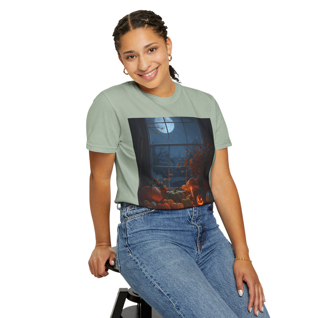 Spooky Autumn Pumpkin Vibes Halloween T-Shirt, Casual Fall Tee, Unisex Graphic Shirt, Pumpkin Lover Gift, Cozy Seasonal Apparel