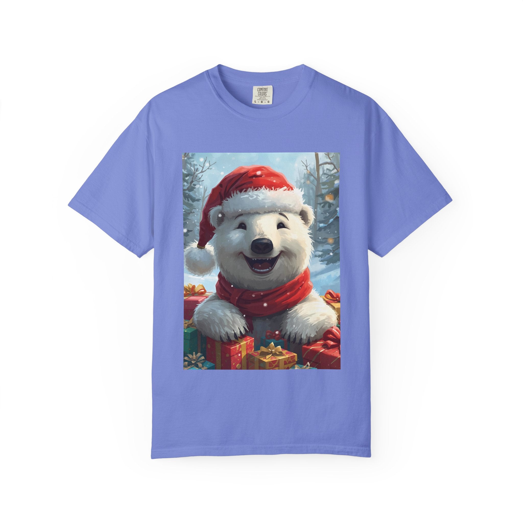 Christmas Polar Bear T-Shirt, Holiday Tee, Winter Apparel, Gift For Animal Lovers, Festive Casual Wear