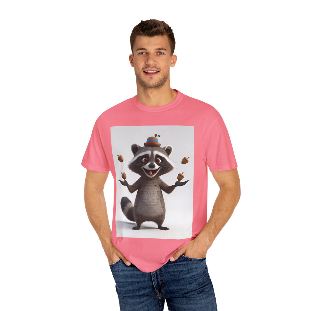 Whimsical Raccoon T-Shirt, Unisex Graphic Tee, Cute Animal Shirt, Fun Gift for Kids and Adults, Quirky Nature Lover Apparel, Party Wear