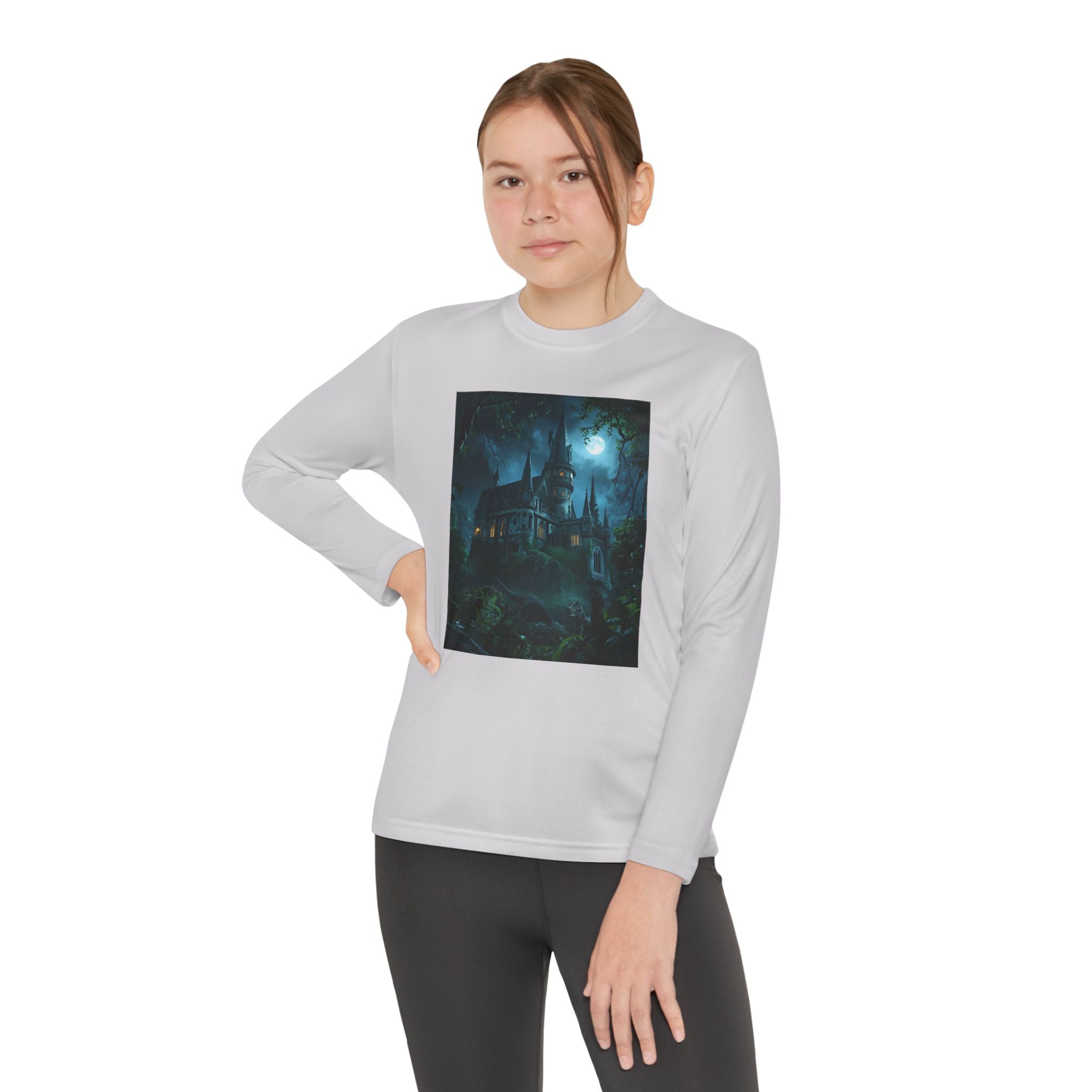 Mystical Night Scene Youth Long Sleeve Competitor Tee