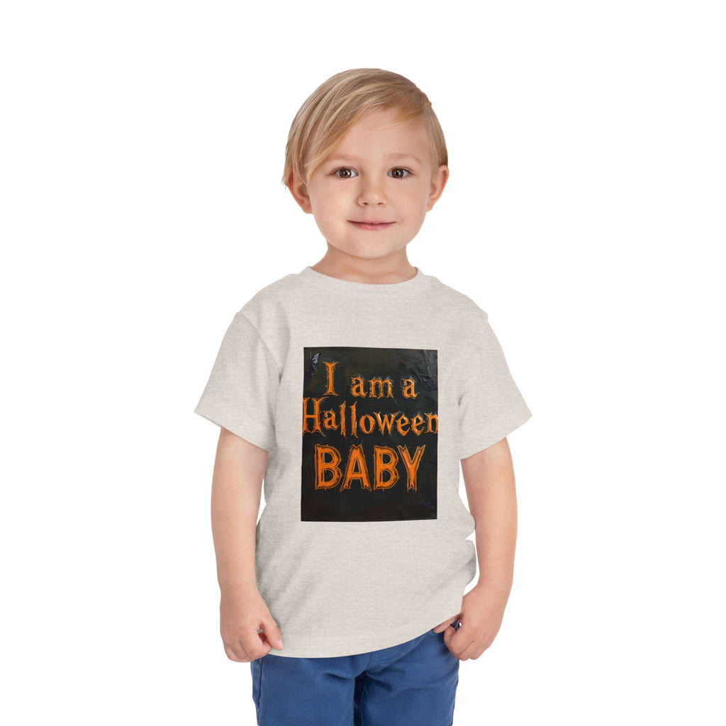 I Am A Halloween Baby Toddler Short Sleeve Tee