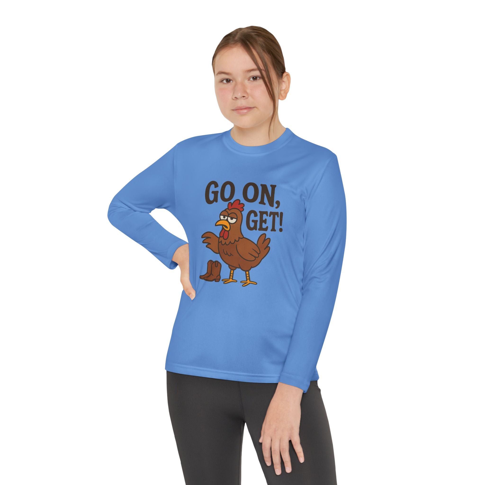 Go On Get Funny Youth Chicken Shirt