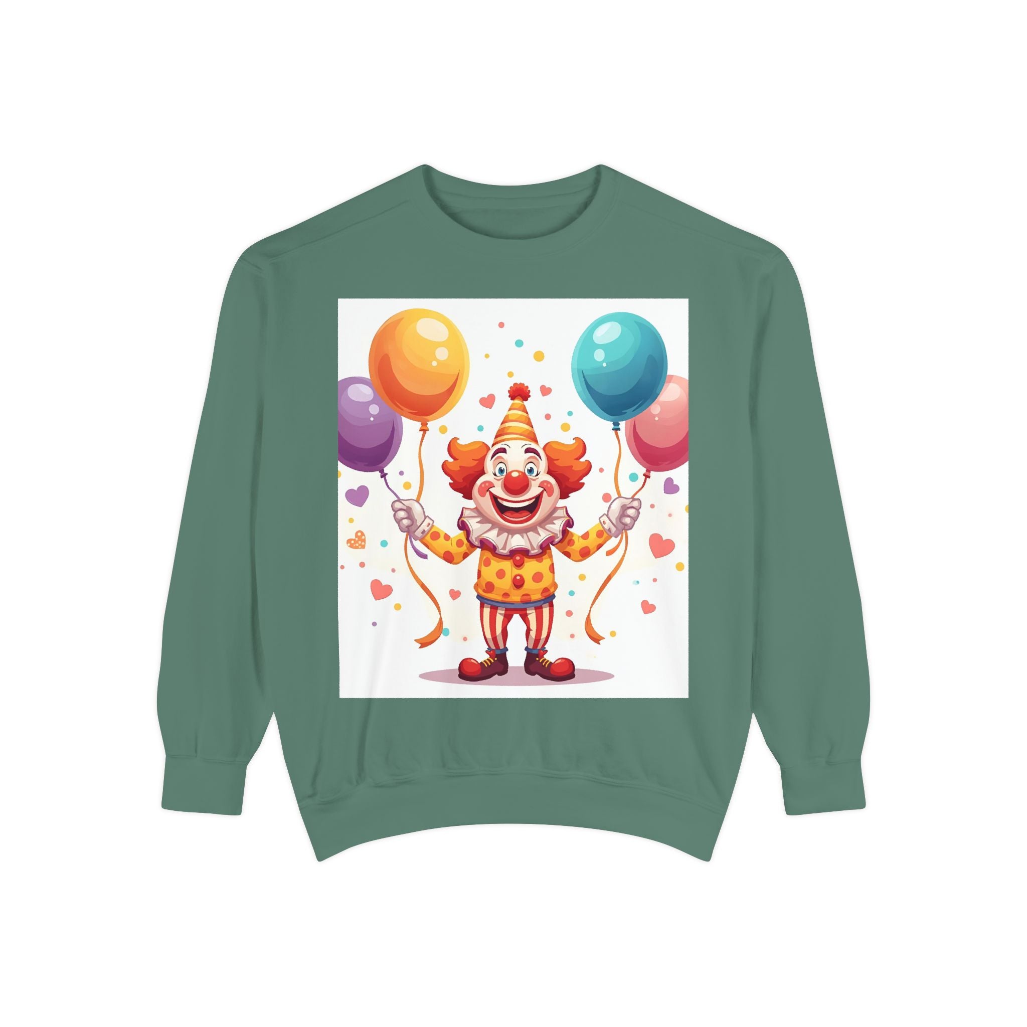 Funny Clown Unisex Garment-Dyed Sweatshirt