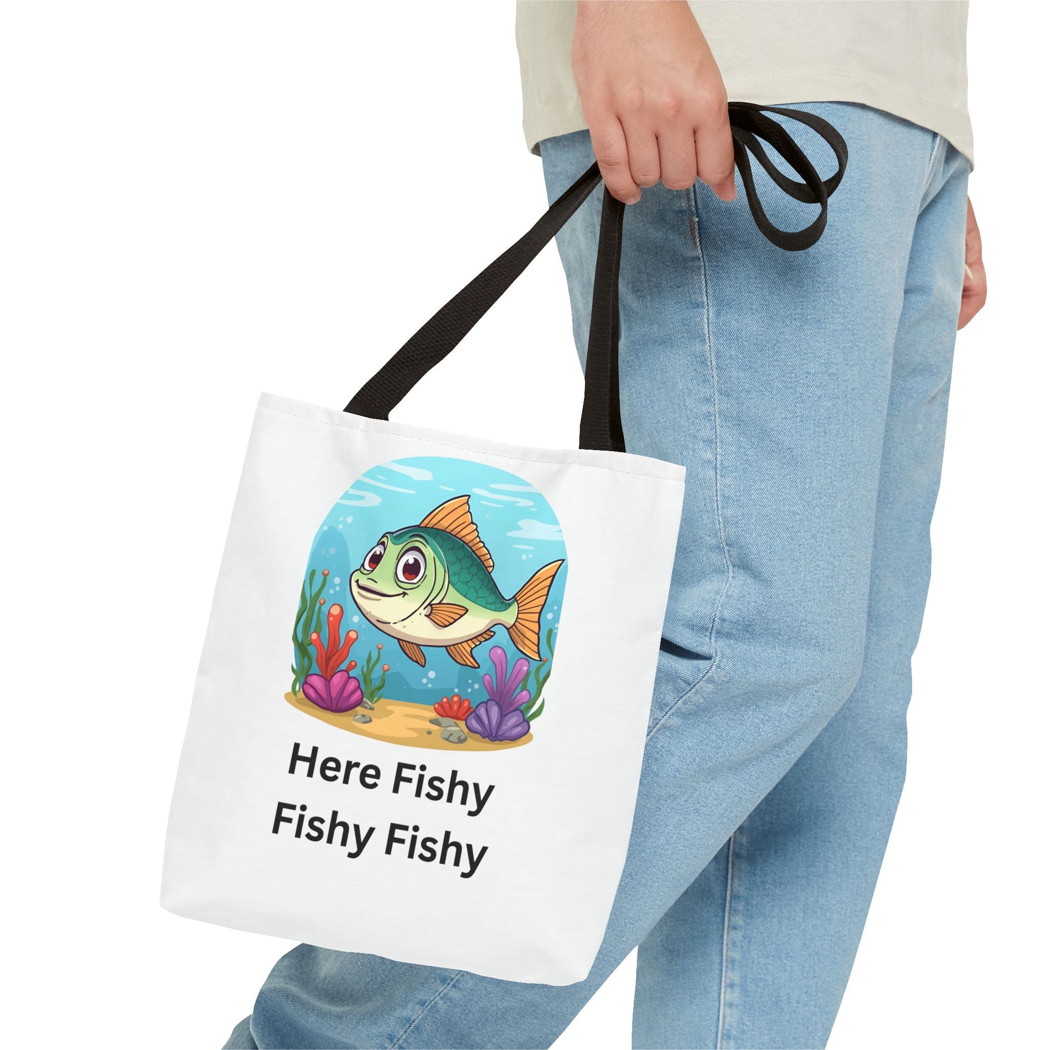 Here Fishy Fishy Fishy Tote Bag (AOP)