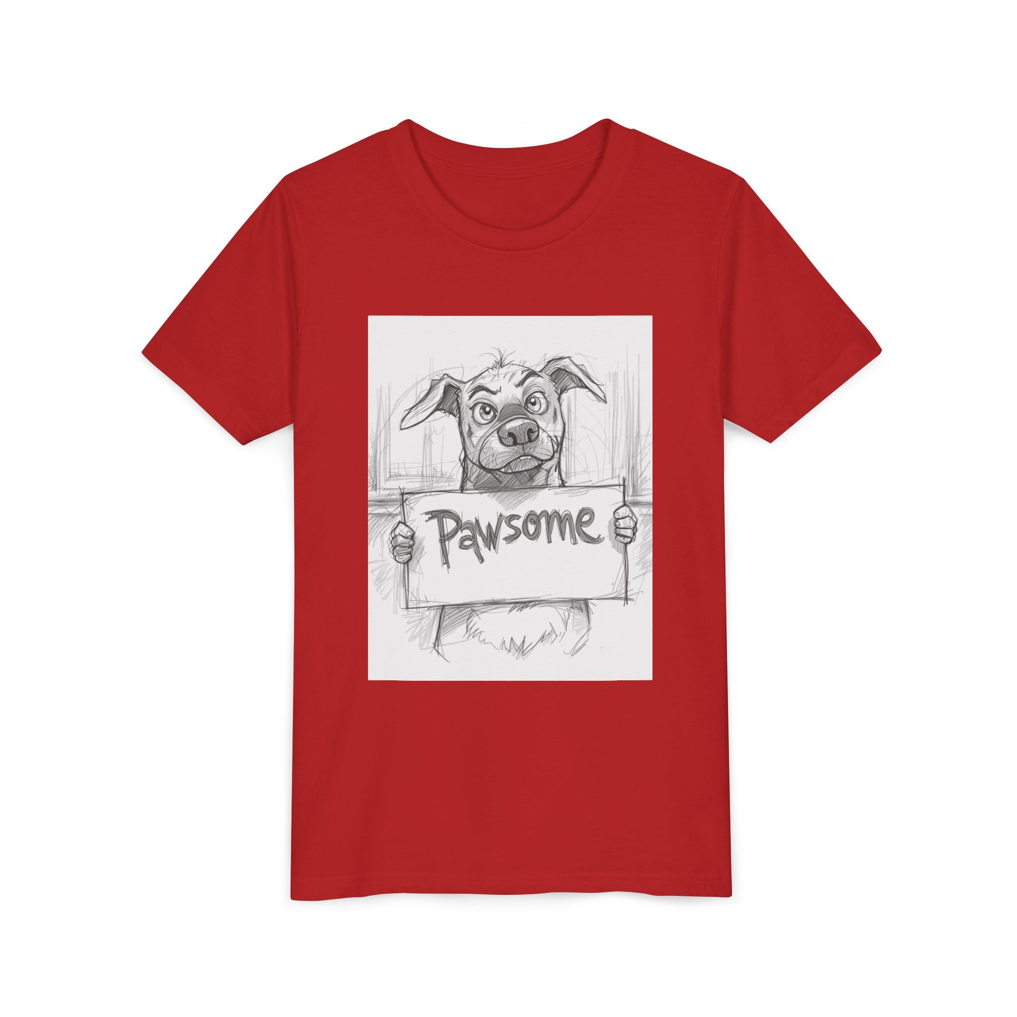 Pawsome Youth Tee - Adorable Dog Design, Gift for Animal Lovers, Birthday, Back to School, Fun Pet Shirt, Kids' Fashion