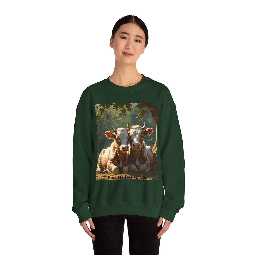 Cozy Cow Crewneck Sweatshirt, Unisex Pullover, Animal Lover Gift, Farmhouse Decor, Best Friends, Cute Sweatshirt