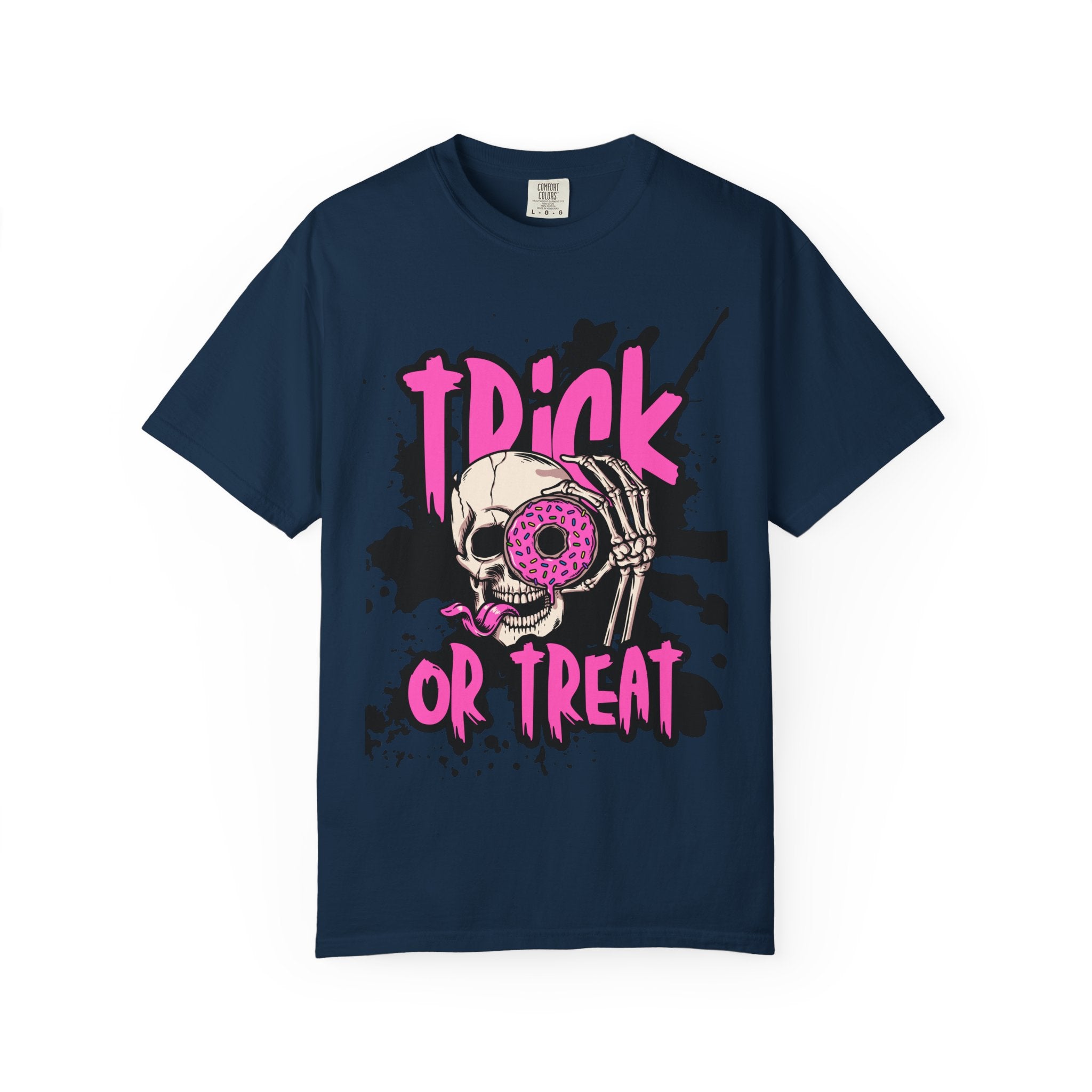 Halloween Skull T-Shirt, Trick or Treat Shirt, Unisex Graphic Tee, Spooky Vibes, Fall Fashion, Festival Wear, Casual Outfit