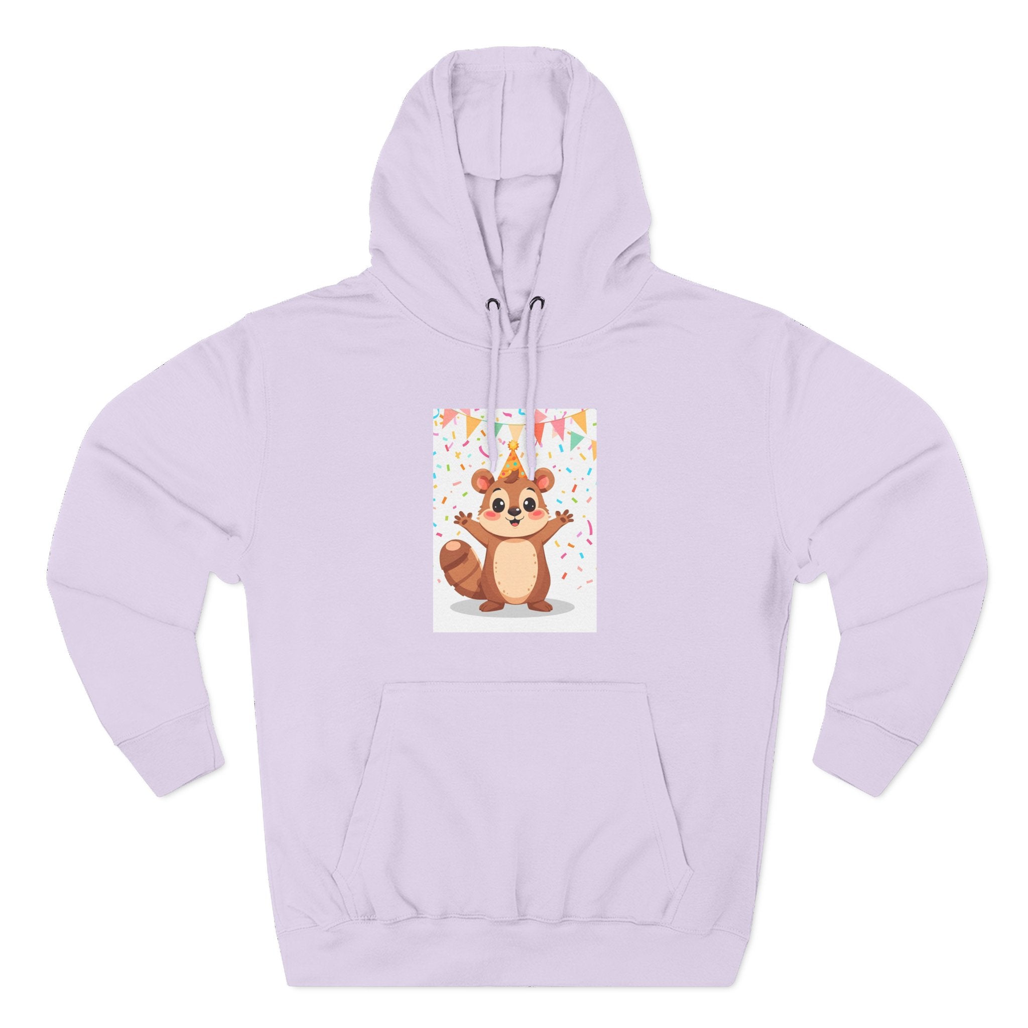 Party Animal With Squirl Three-Panel Fleece Hoodie