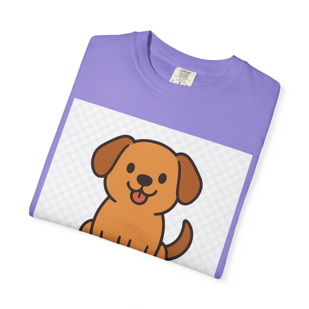 Dog Lover Garment-Dyed T-Shirt, Cute Animal Tee, Pet Parent Gift, Casual Dog Shirt, Unisex Doggy Apparel