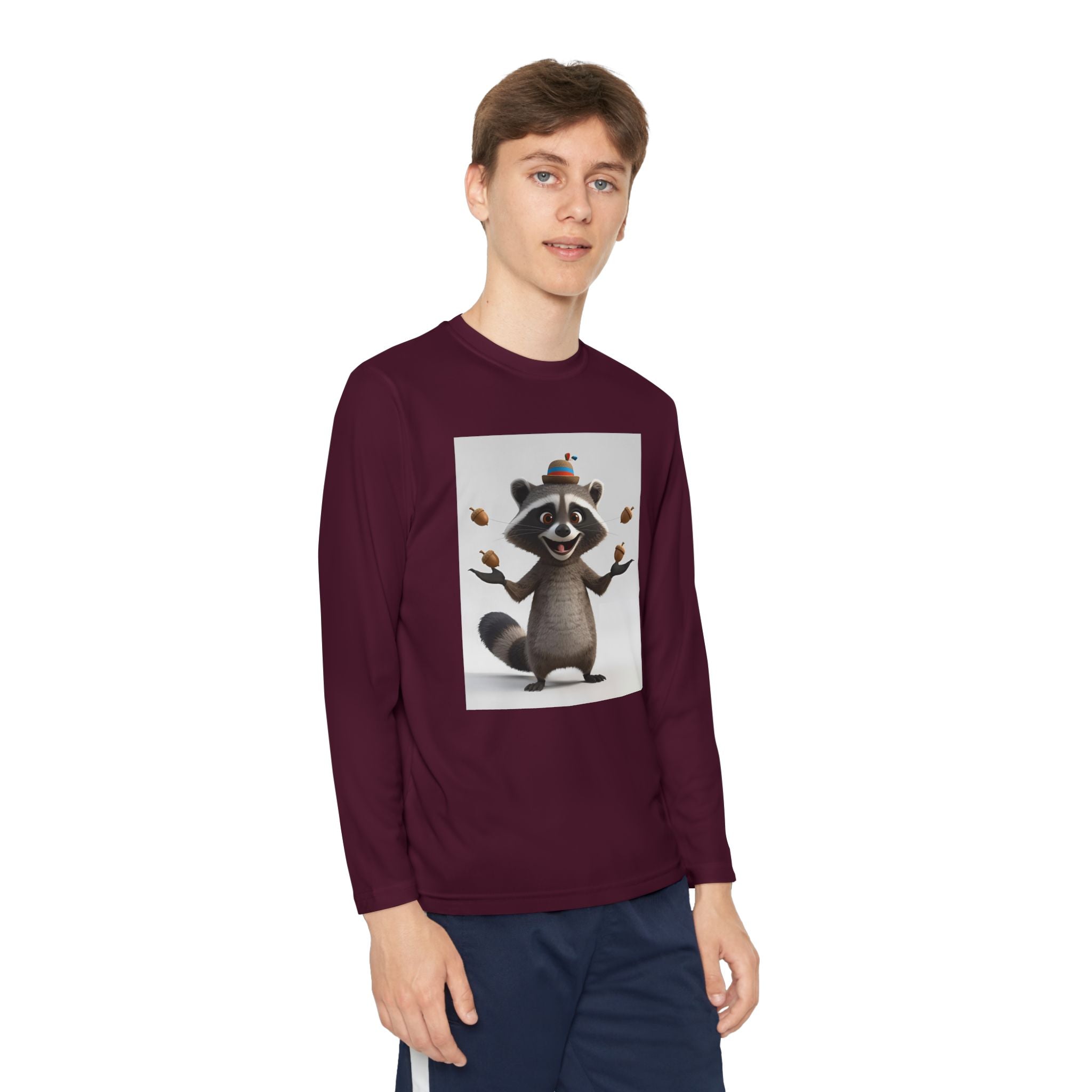 Raccoon Youth Long Sleeve Competitor Tee