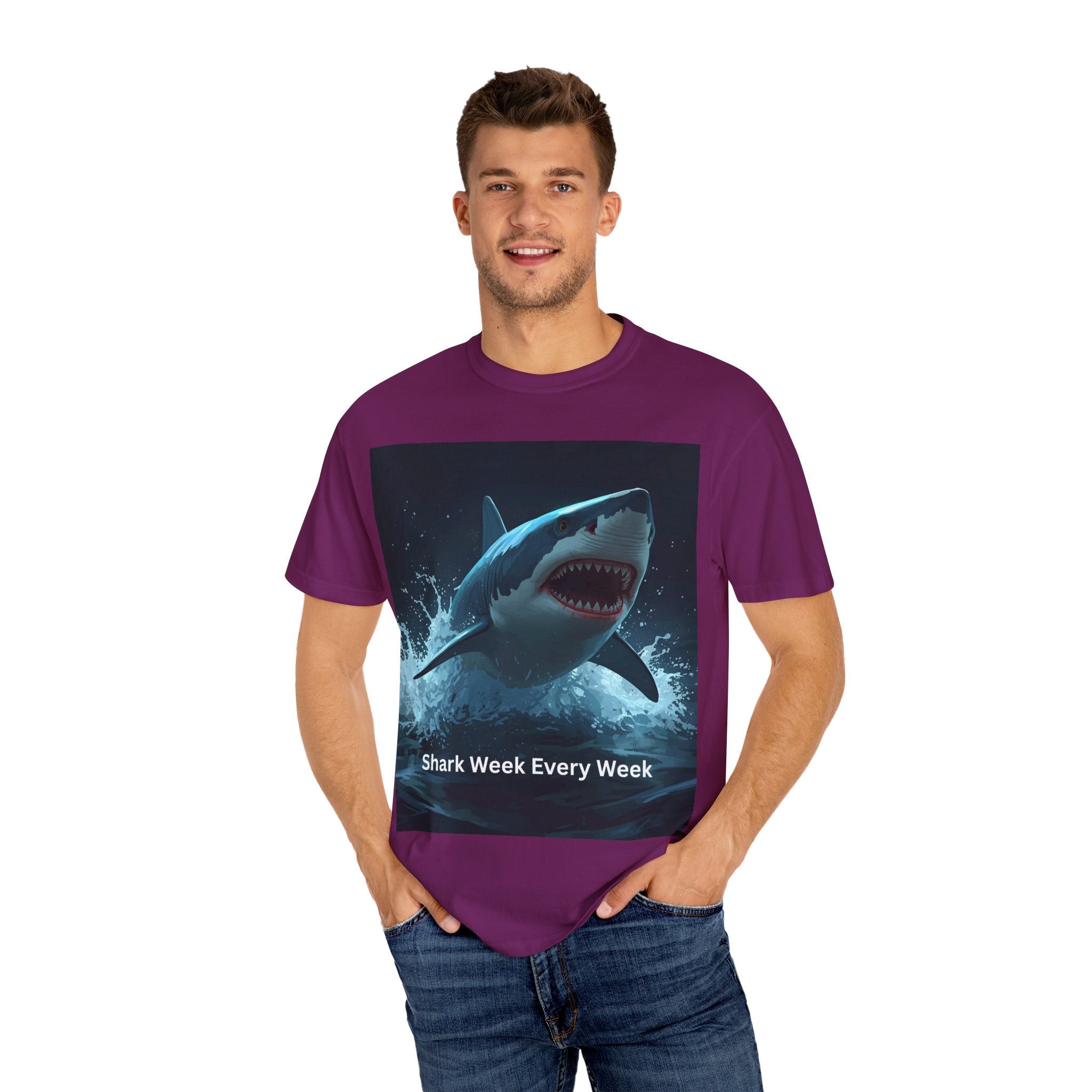 Shark Week Unisex T-Shirt | Fun Ocean Lover Tee, Summer Beachwear, Gift for Shark Fans, Party Outfit, Ocean Conservation Awareness