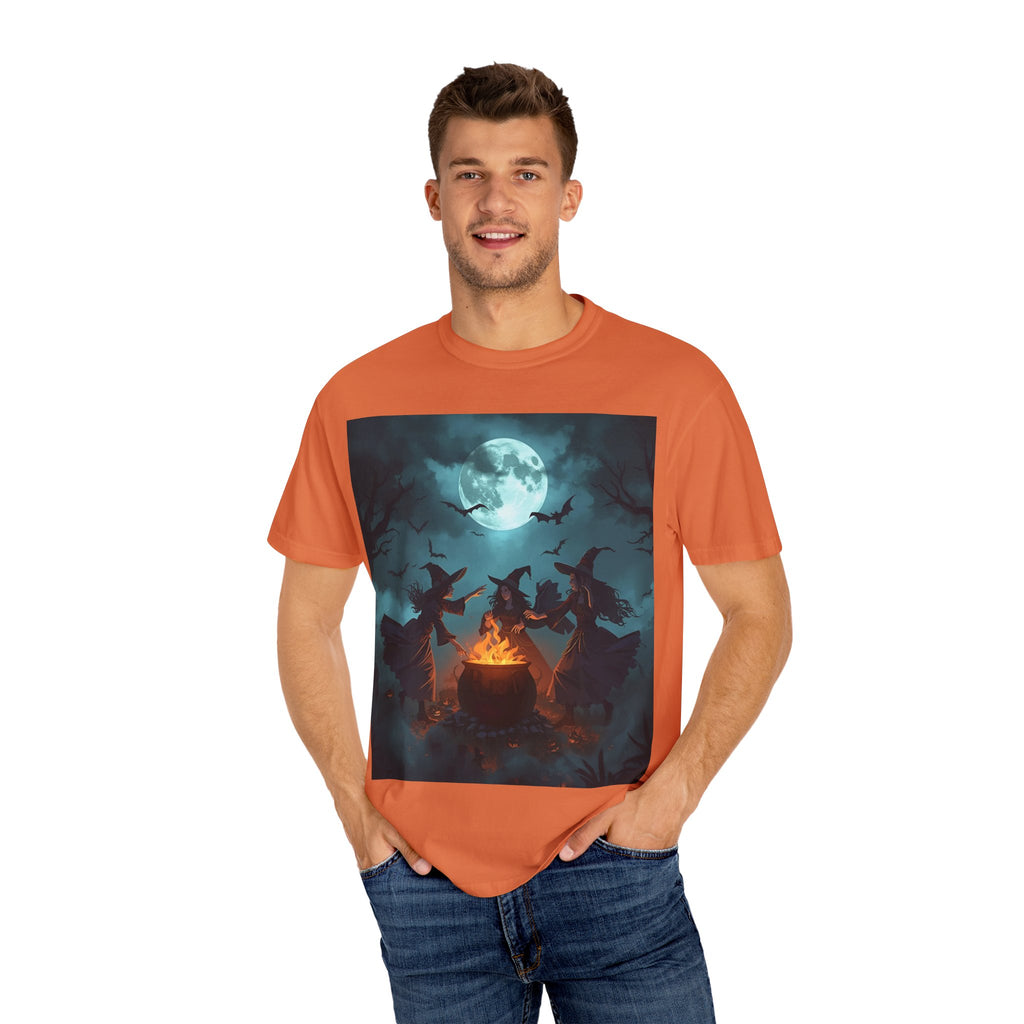 Spooky Halloween T-Shirt, Witchy Vibes Shirt, Unisex Spooky Tee, Halloween Costume Top, Witch Cauldron Graphic Shirt