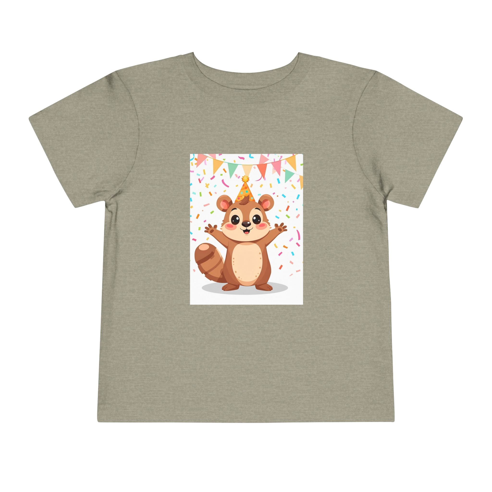 Party Animal With Squirl Toddler Short Sleeve Tee