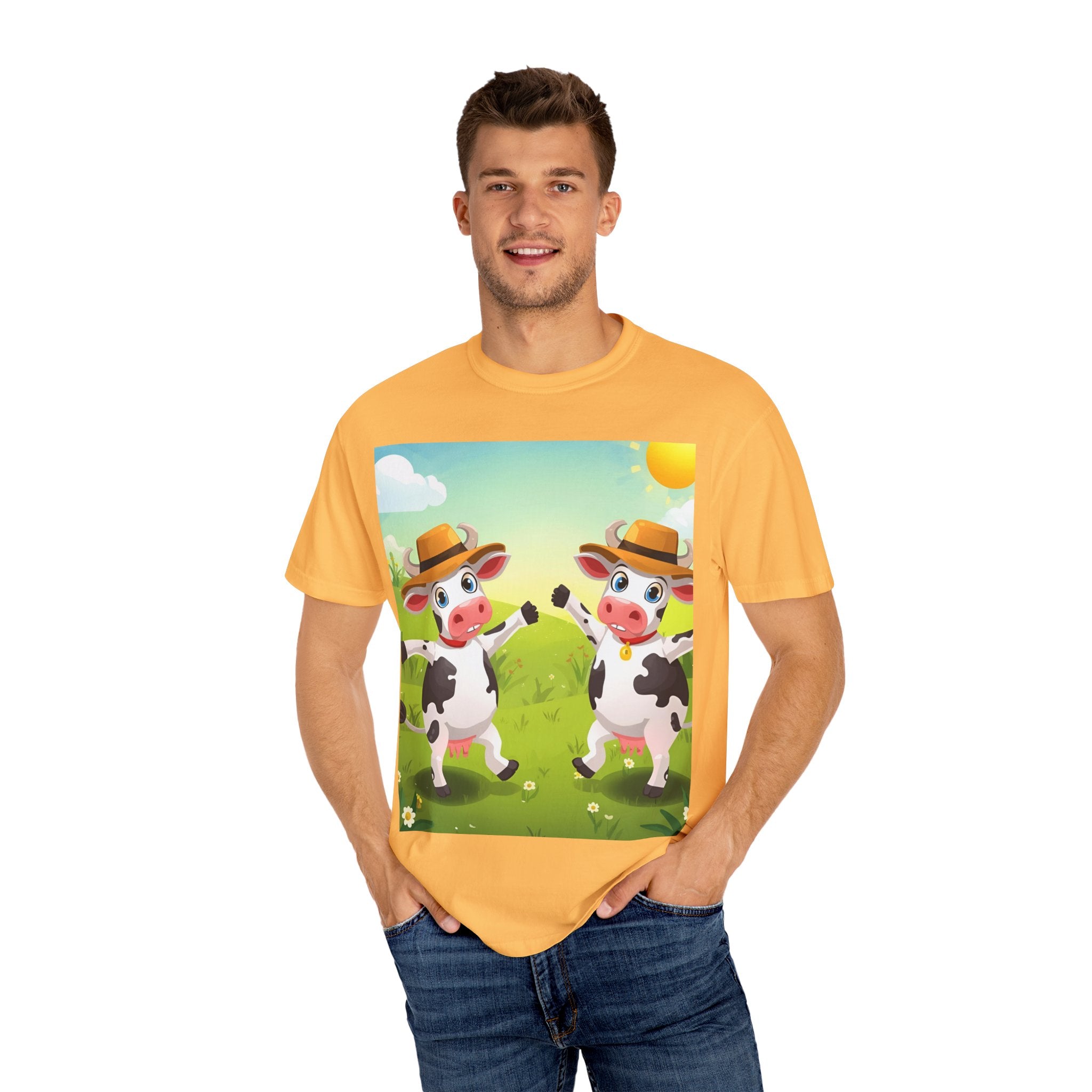Cute Cow Fun Farm Playful Cow Graphic T-Shirt, Fun Tee for Kids, Animal Lovers, Farm Life, Casual Wear, Summer Vibes, Birthday Gift