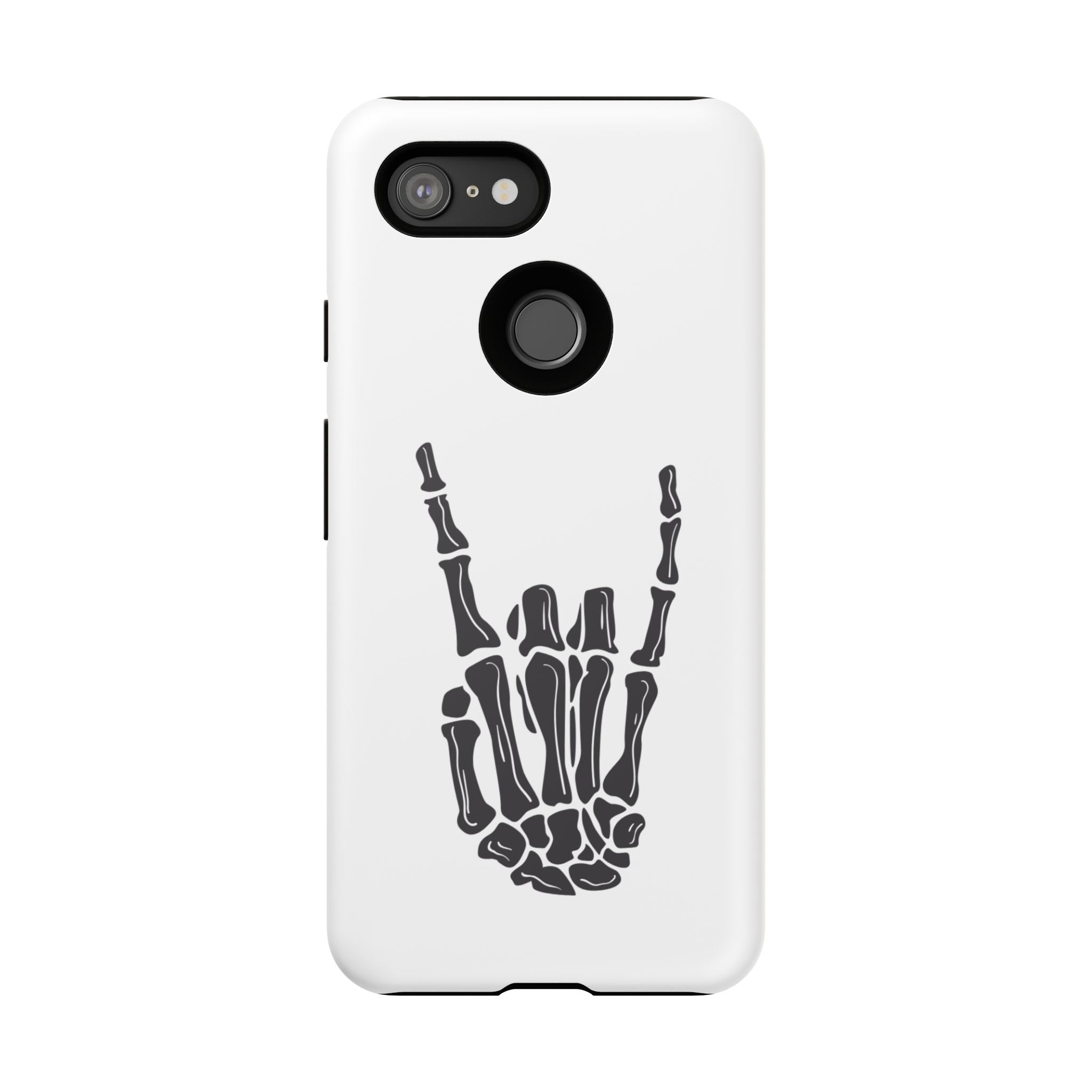 Rock On Skeleton Phone Case, Edgy Phone Cover, Tough Cases for Music Lovers, Halloween Accessories, Gifts for Him