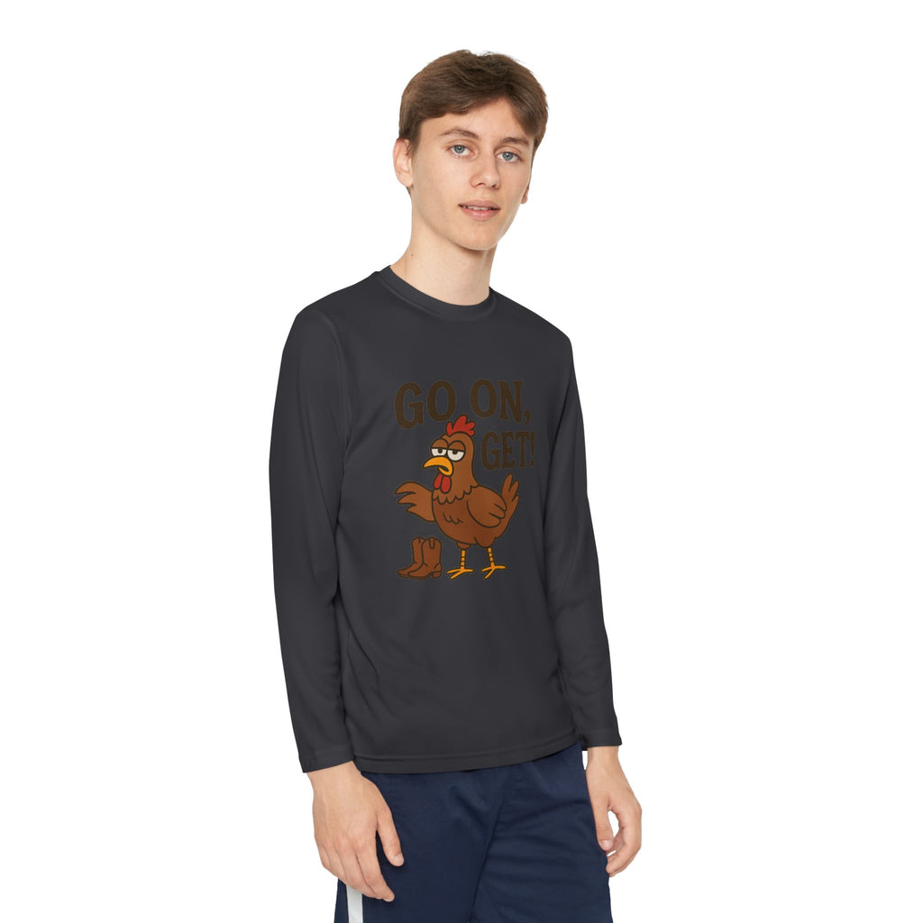 Go On Get Funny Youth Chicken Shirt