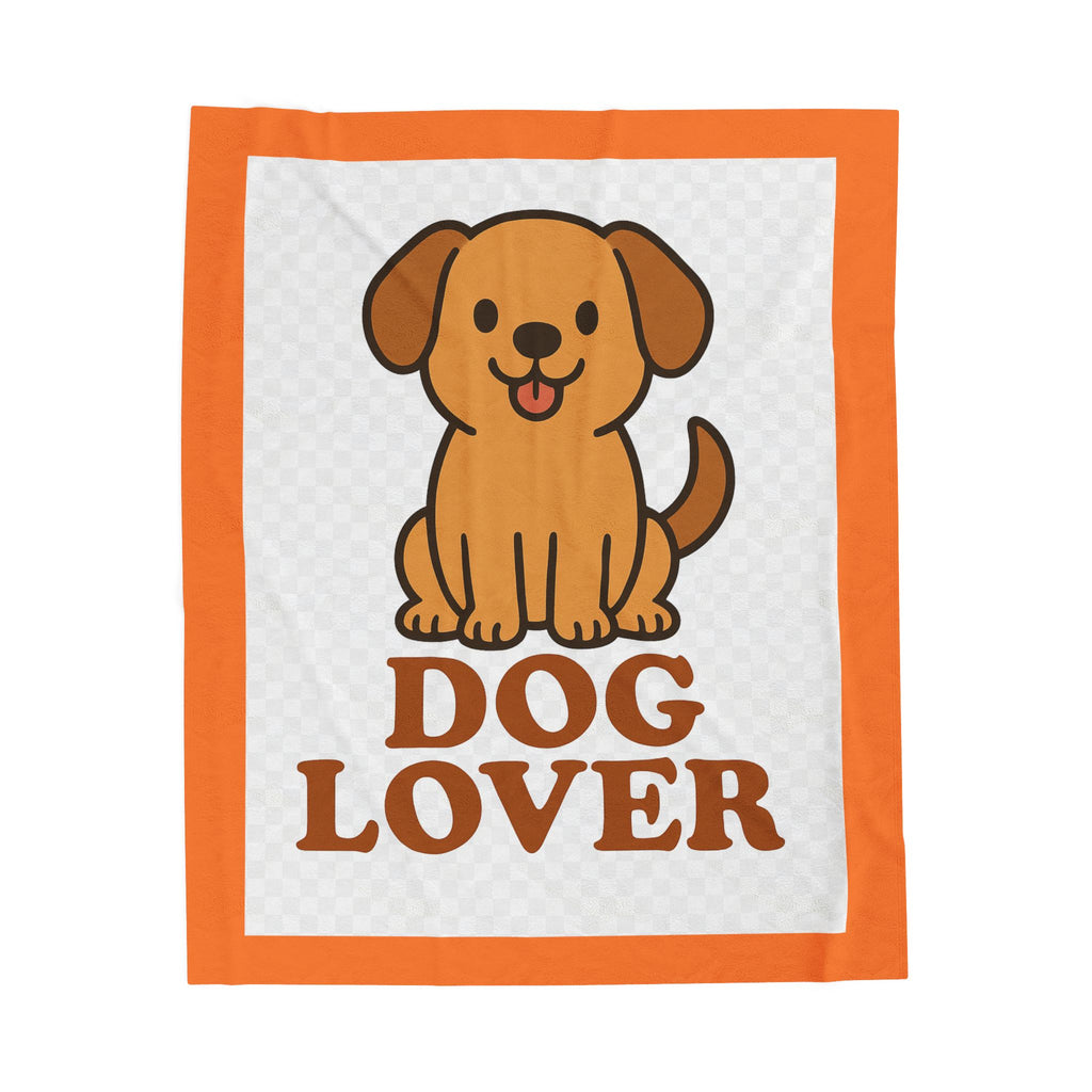 Dog Lover Velveteen Plush Blanket | Cozy Blankie for Pet Lovers, Dog-Themed Gift, Soft Throw for Home, Animal Lover Decor