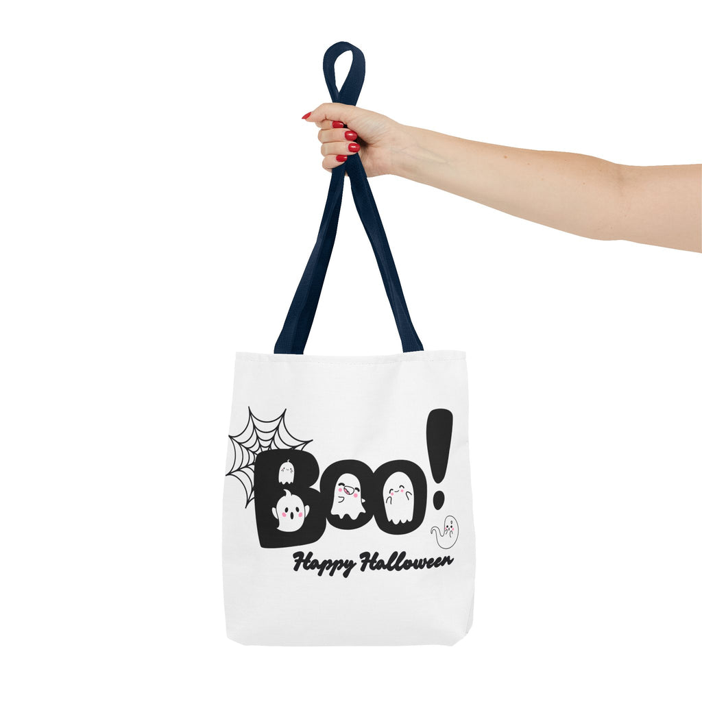 Halloween Boo Tote Bag with Boo! Design, Spooky Ghosts, Trick or Treat, Fall Decor, Seasonal Gift
