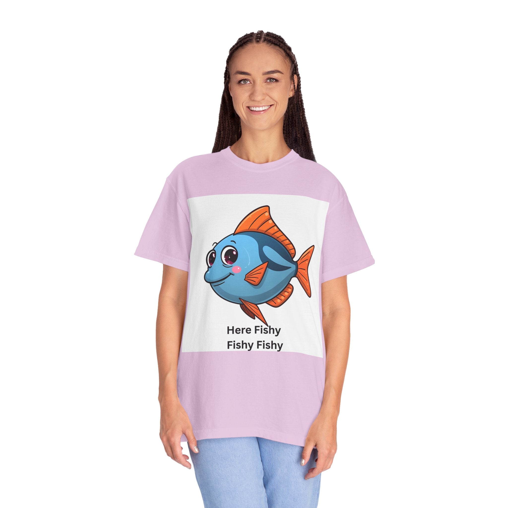Here Fishy Fishy Fishy Unisex Garment-Dyed T-shirt
