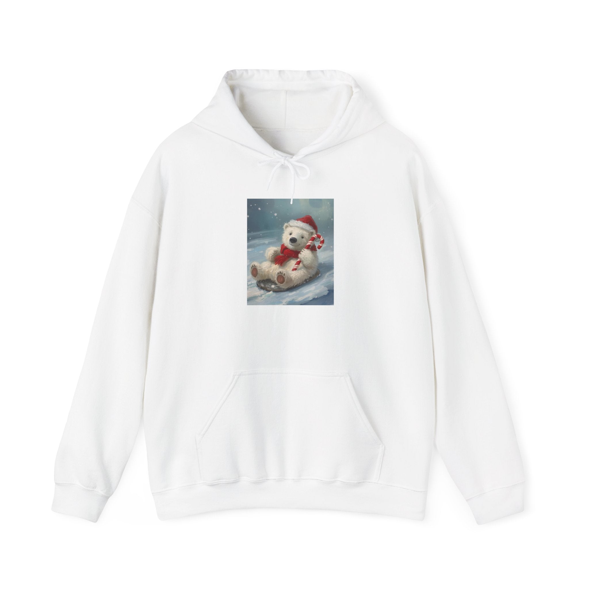 Cozy Holiday Bear Hoodie, Cute Winter Sweatshirt, Christmas Gift, Unisex Sweater, Warm Apparel for Winter Fun