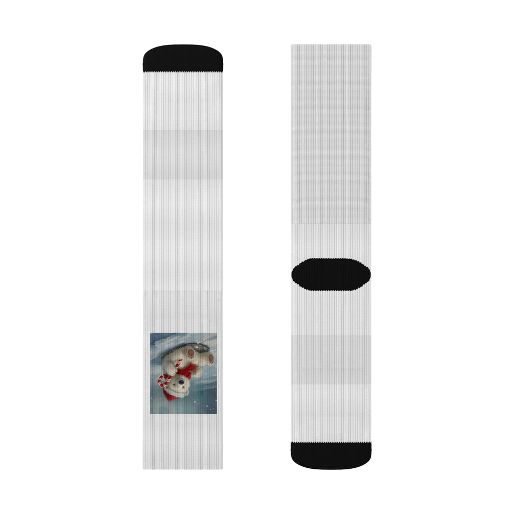 Cute Christmas Bear Sublimation Socks