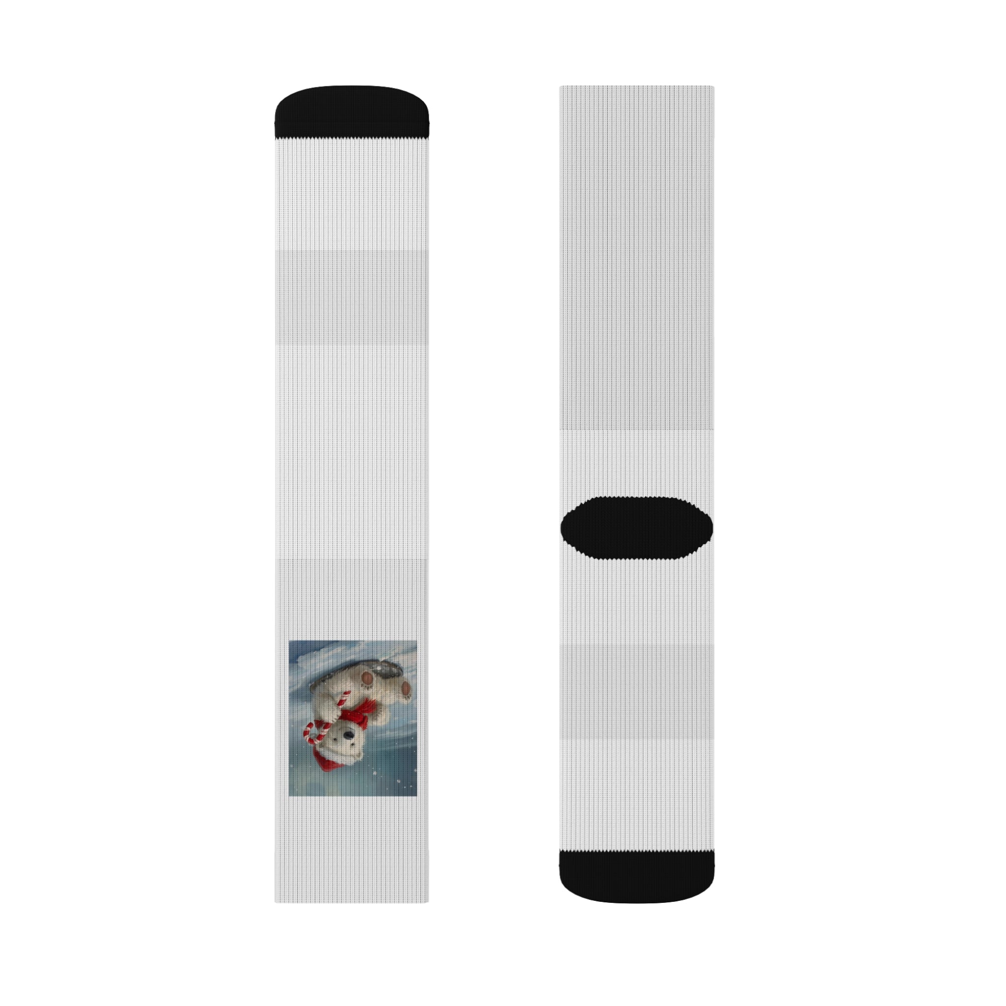 Cute Christmas Bear Sublimation Socks