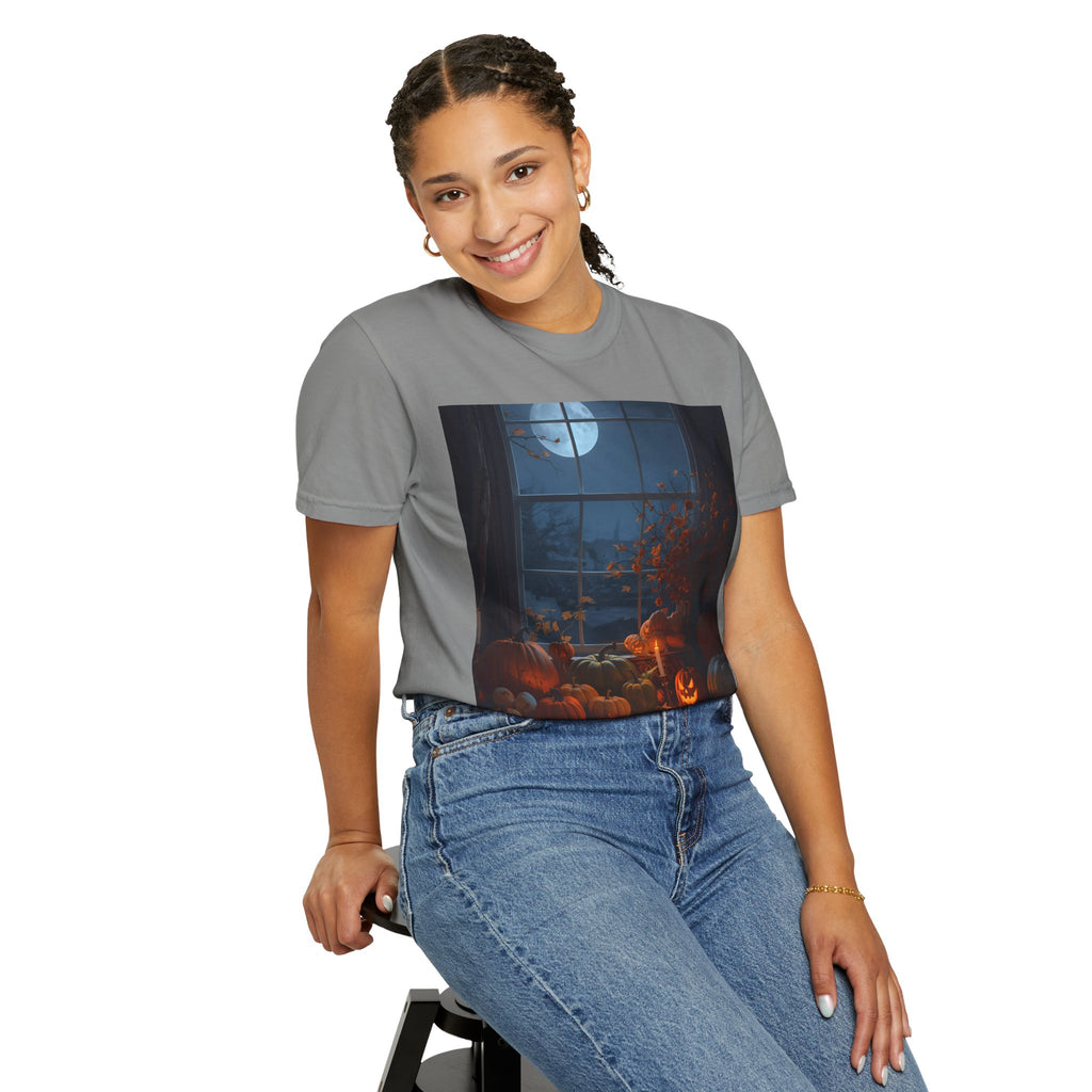 Spooky Autumn Pumpkin Vibes Halloween T-Shirt, Casual Fall Tee, Unisex Graphic Shirt, Pumpkin Lover Gift, Cozy Seasonal Apparel