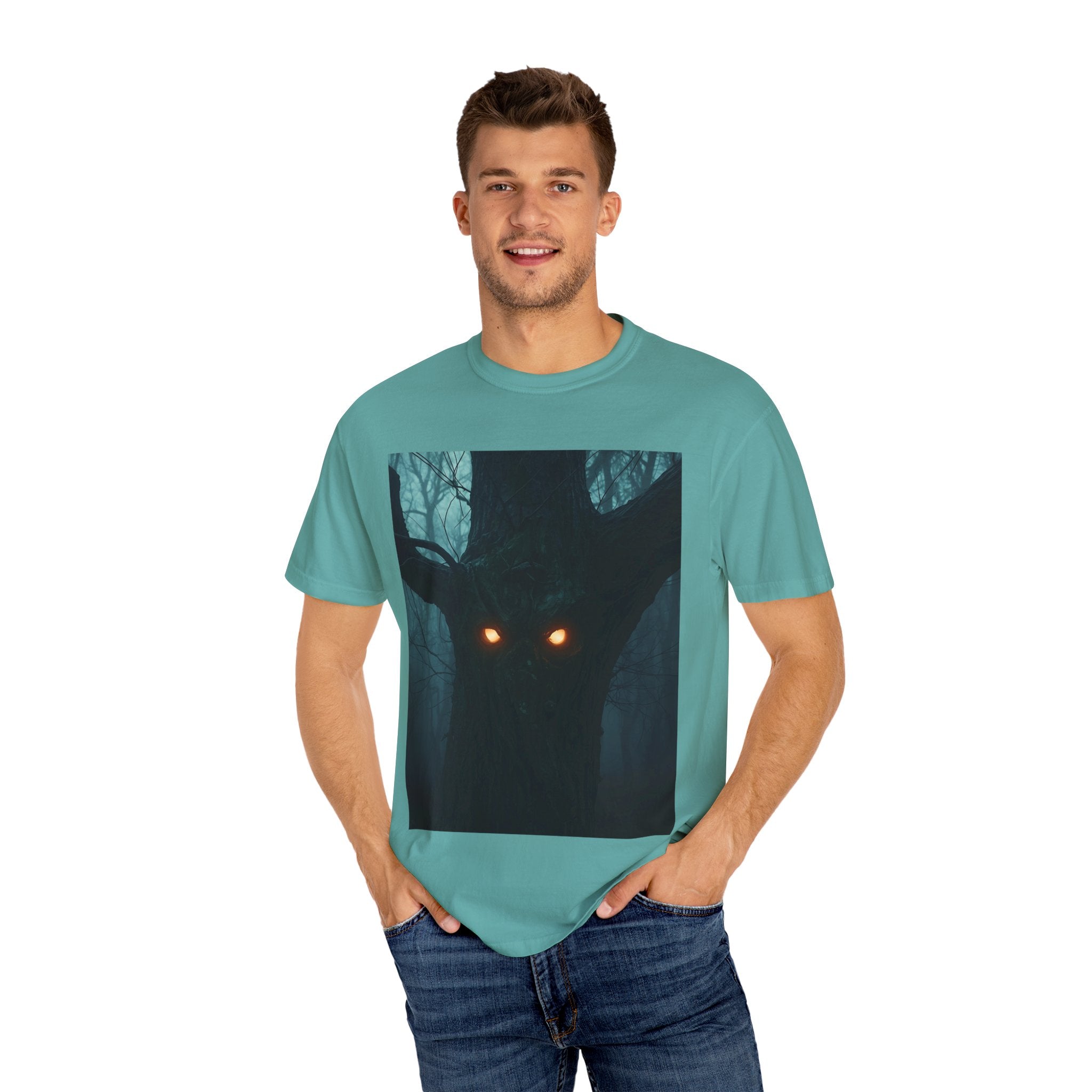 Spooky Mysterious Forest Creature T-Shirt, Unisex Shirt, Nature Lover Gift, Halloween Apparel, Unique Graphic Tee