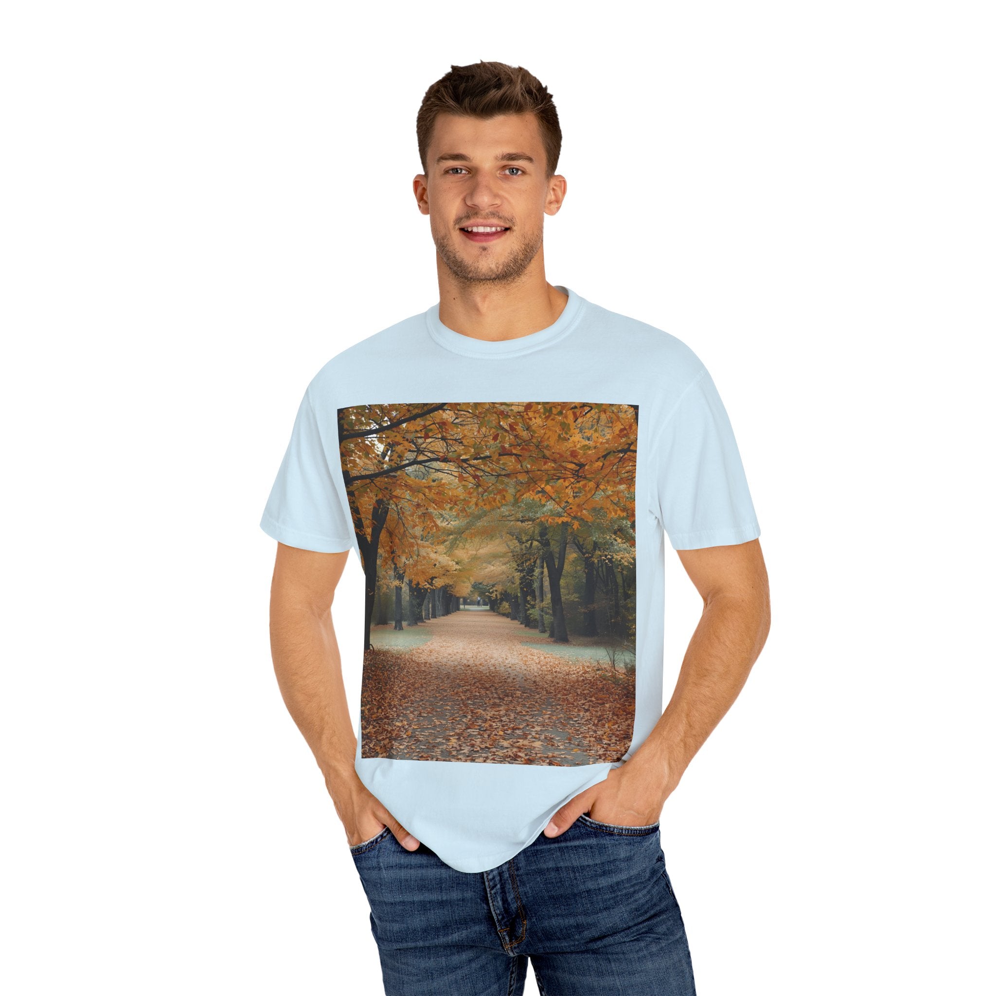 Autumn Pathways Unisex T-Shirt - Cozy Fall Vibes, Nature Lover's Tee, Seasonal Style, Perfect for Thanksgiving, Outdoors Events