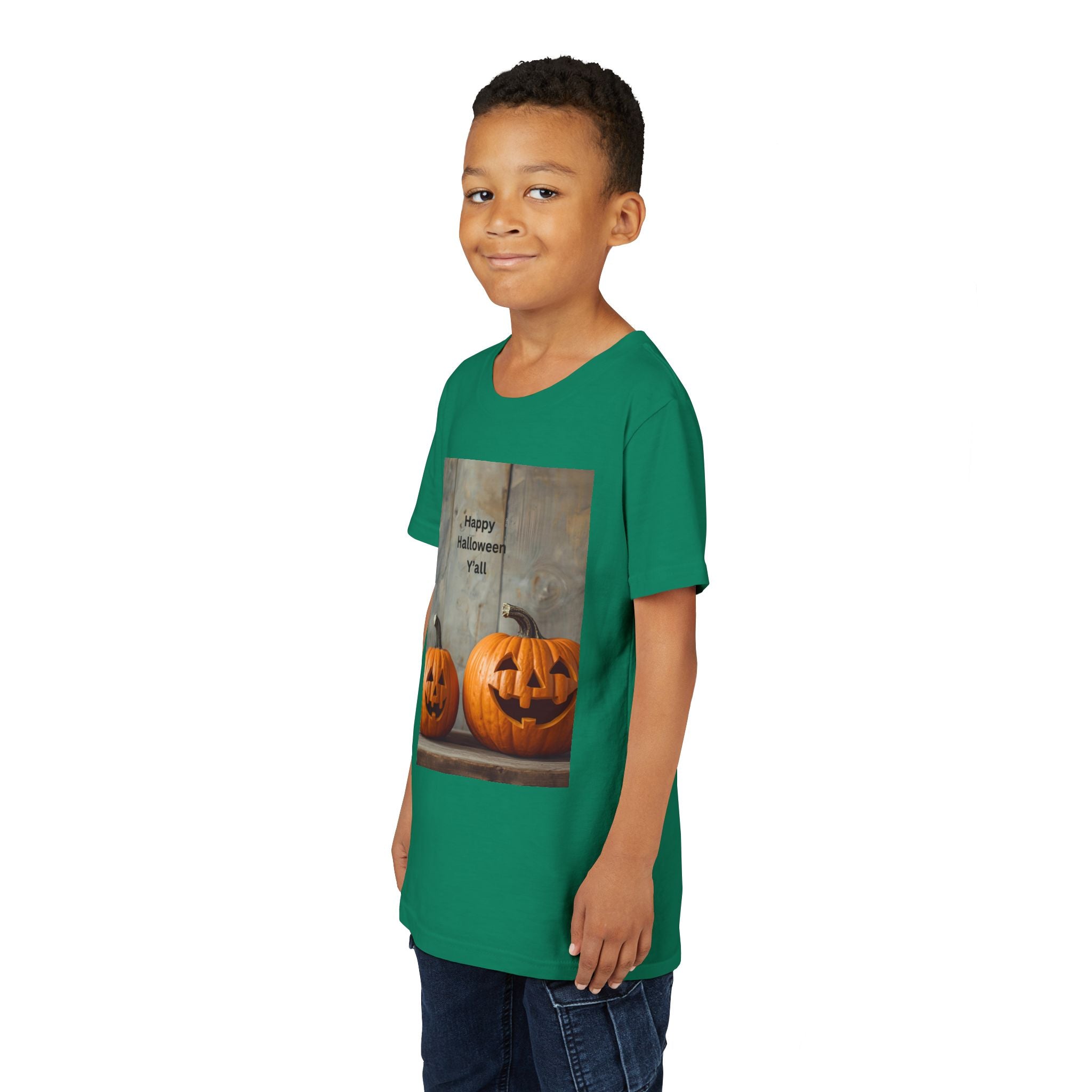 Halloween Pumpkin Youth Tee, Spooky Kids Shirt, Pumpkin Graphic Tee, Fall Celebration Gift, Trick or Treat Outfit