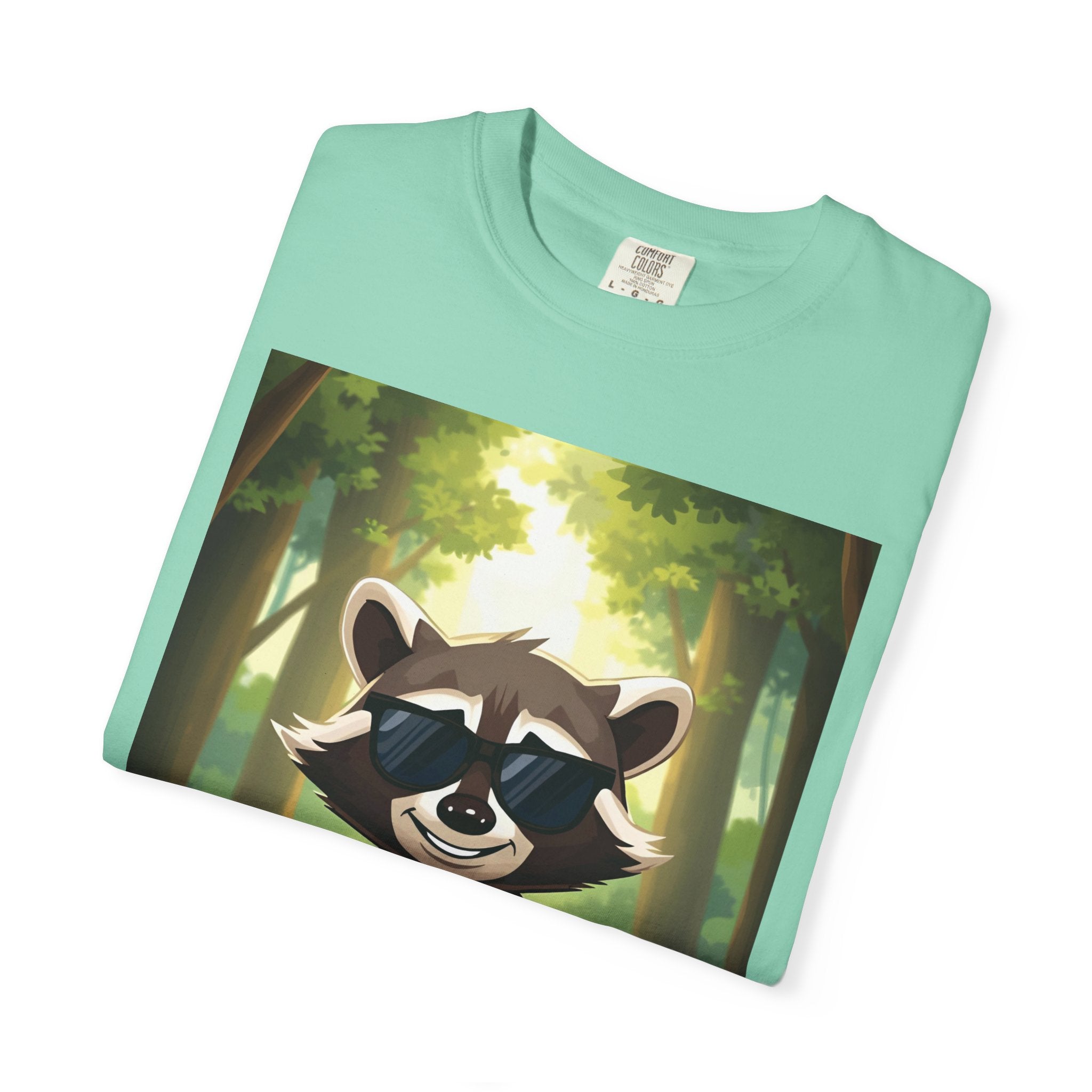 Whimsical Raccoon T-Shirt, Fun Nature Tee, Unisex Forest Shirt, Gift for Animal Lovers, Cute Wildlife Apparel